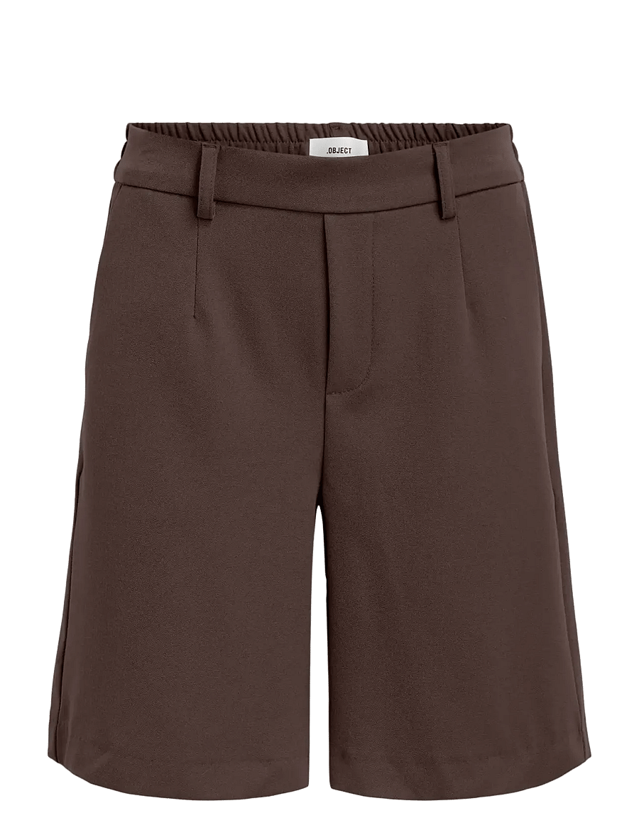 Object - OBJLISA MW WIDE SHORTS NOOS - casual shorts - seal brown - 1