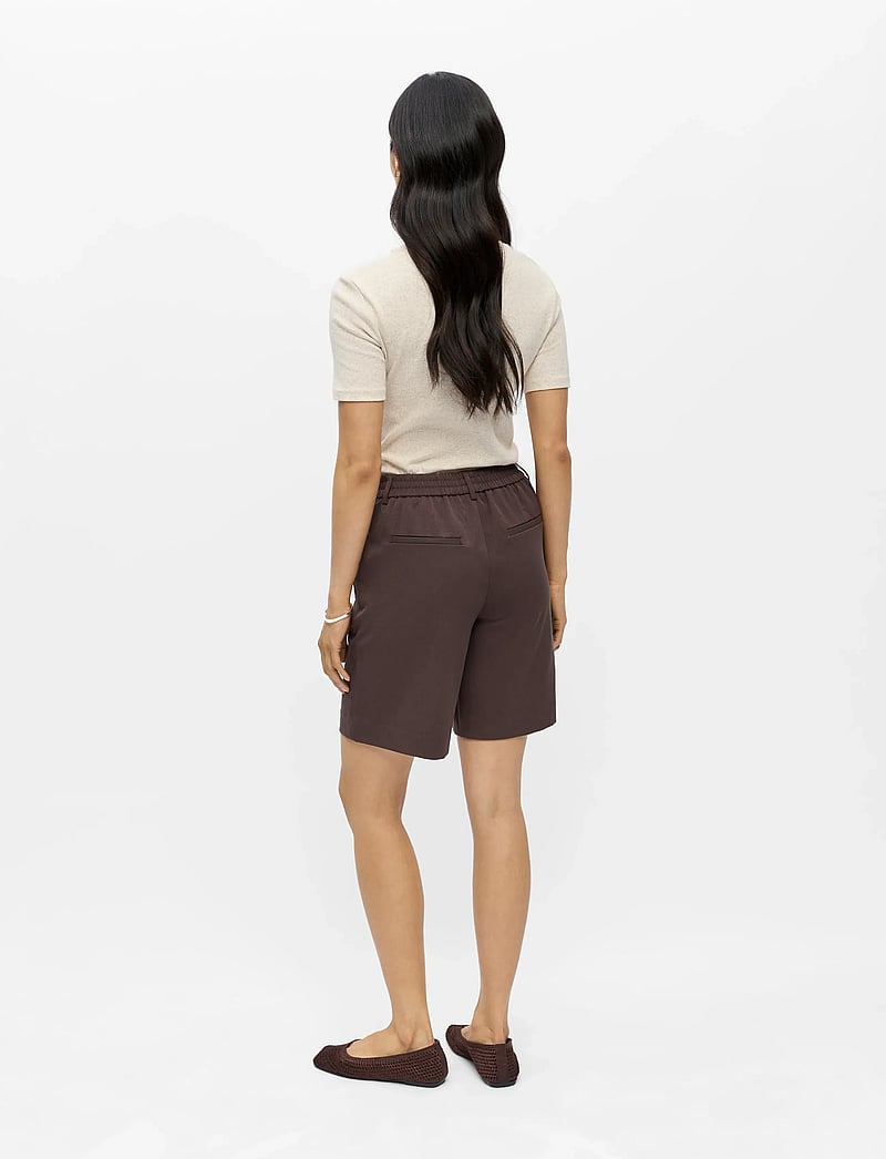Object - OBJLISA MW WIDE SHORTS NOOS - lühikesed vabaajapüksid - seal brown - 2