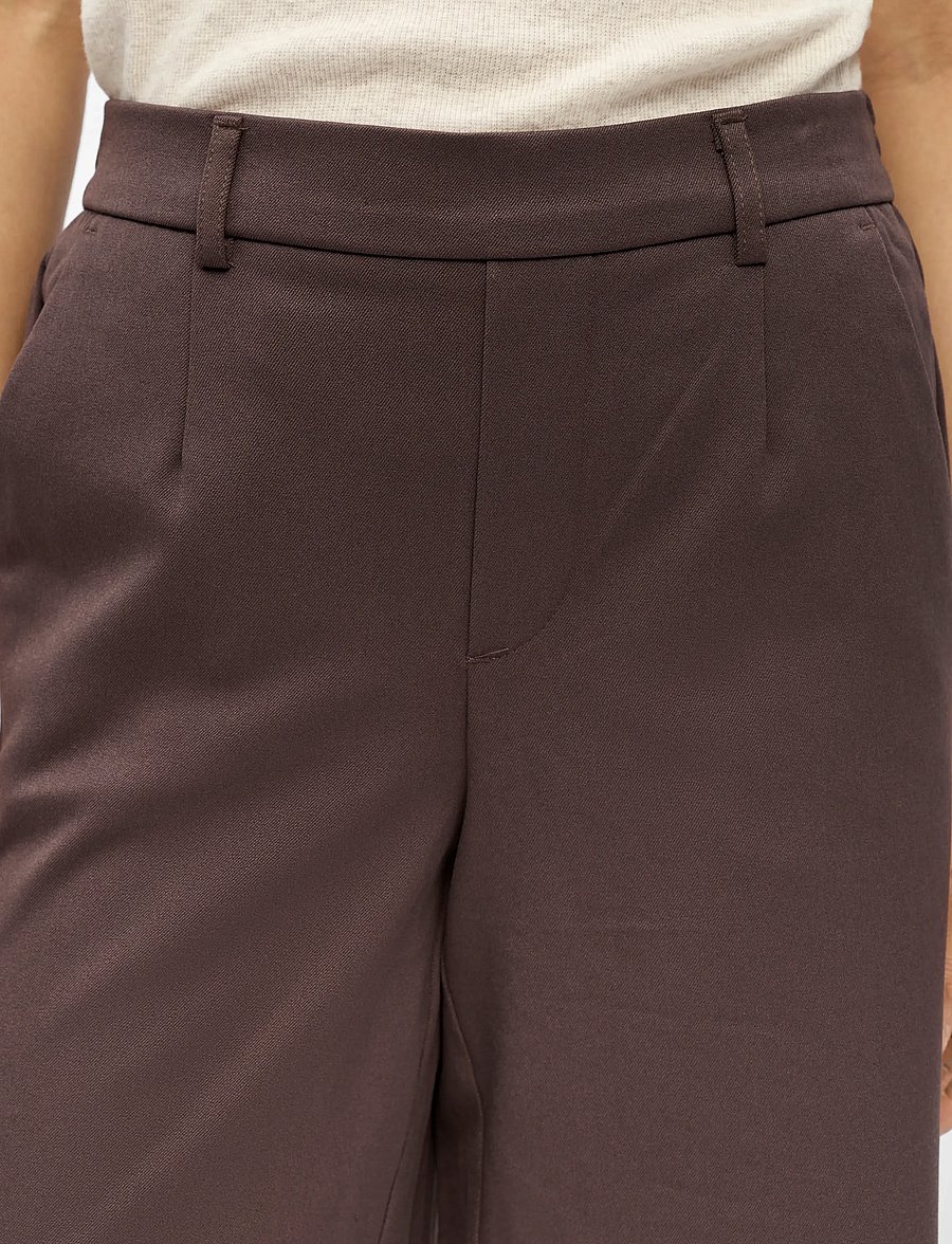 Object - OBJLISA MW WIDE SHORTS NOOS - casual shorts - seal brown - 3