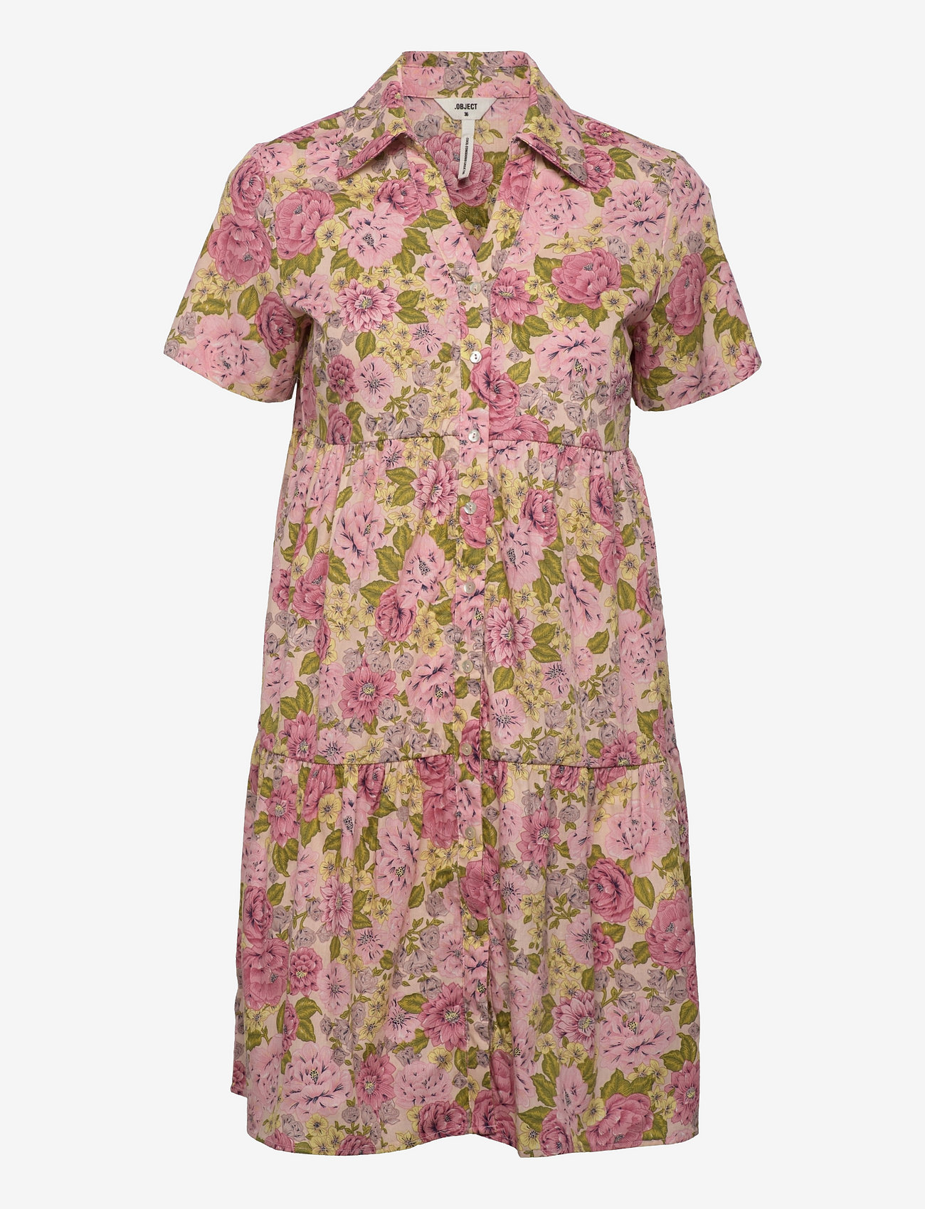 Object - OBJMILA S/S DRESS 121 - begonia pink - 0