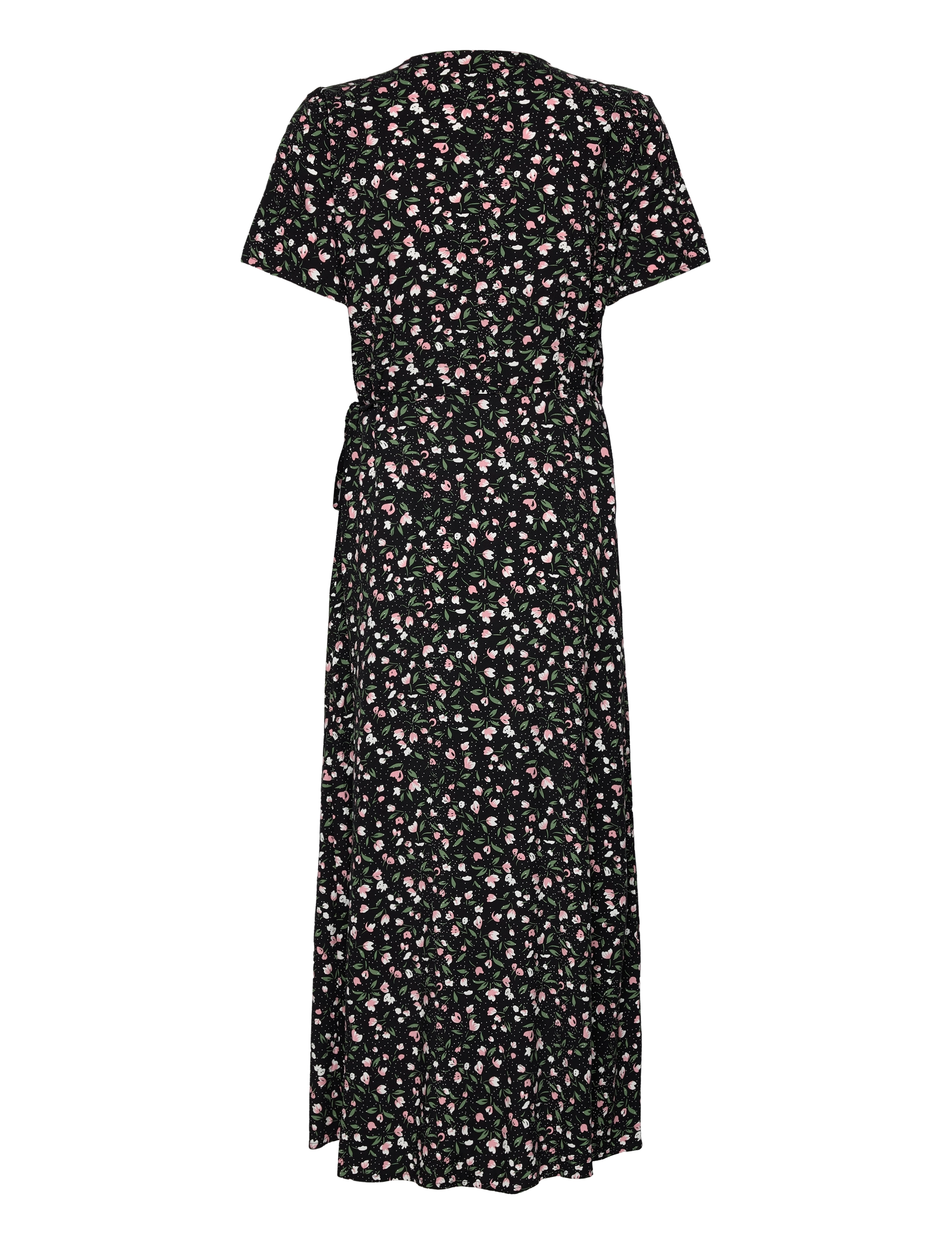 Object - OBJEMA ELISE S/S LONG WRAP DRESS REP . C - laveste priser - black - 2