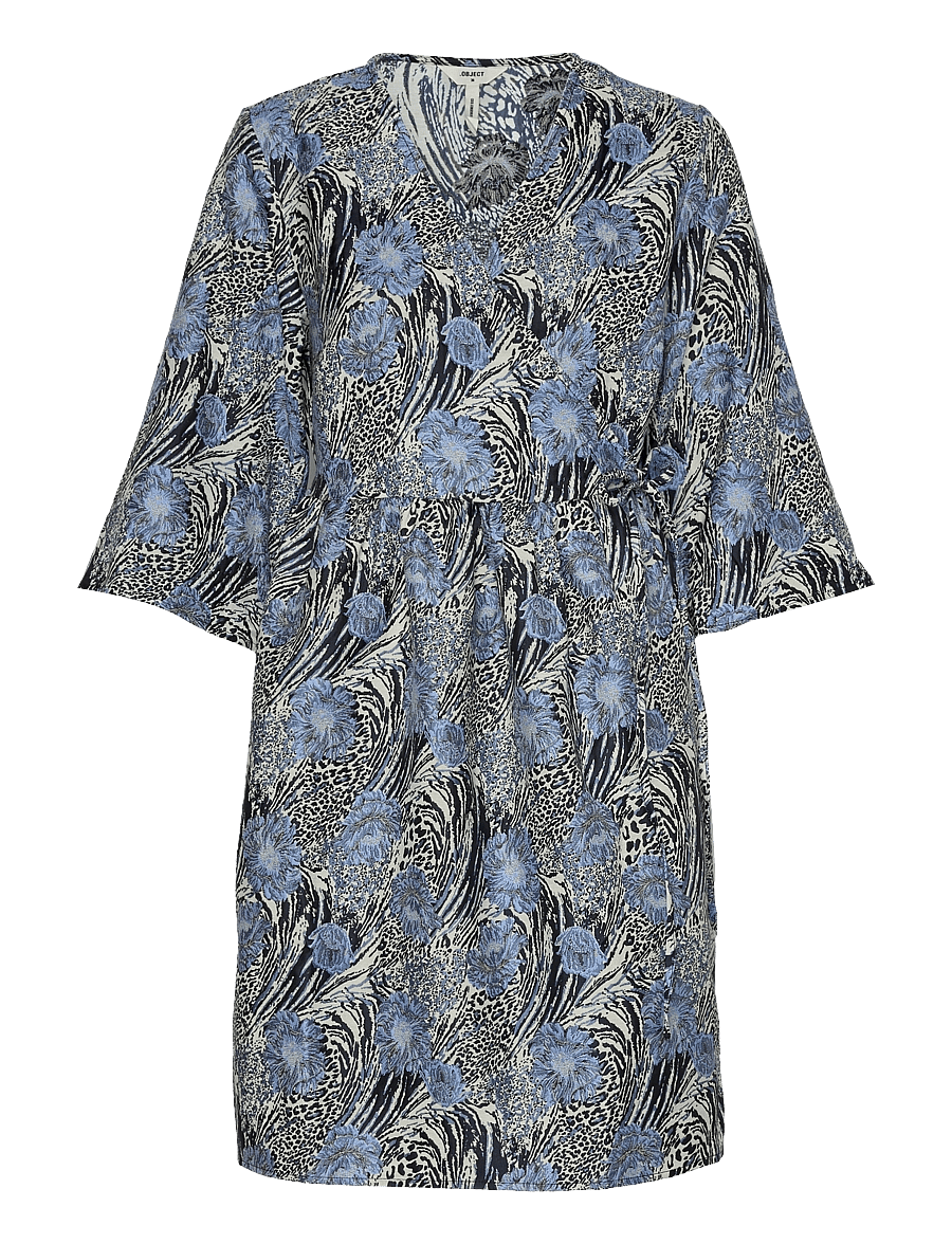 Object - OBJJACQUARD DRESS A FAIR - hõlmikkleidid - silver gray - 1