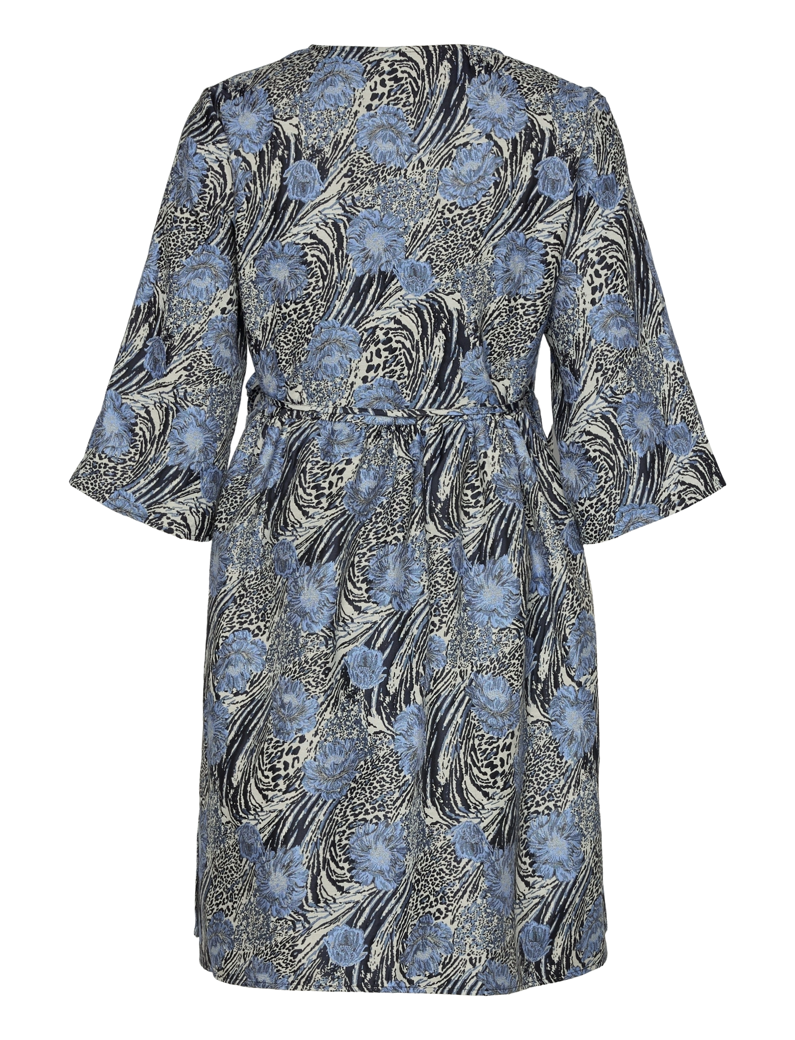 Object - OBJJACQUARD DRESS A FAIR - kurze kleider - silver gray - 2