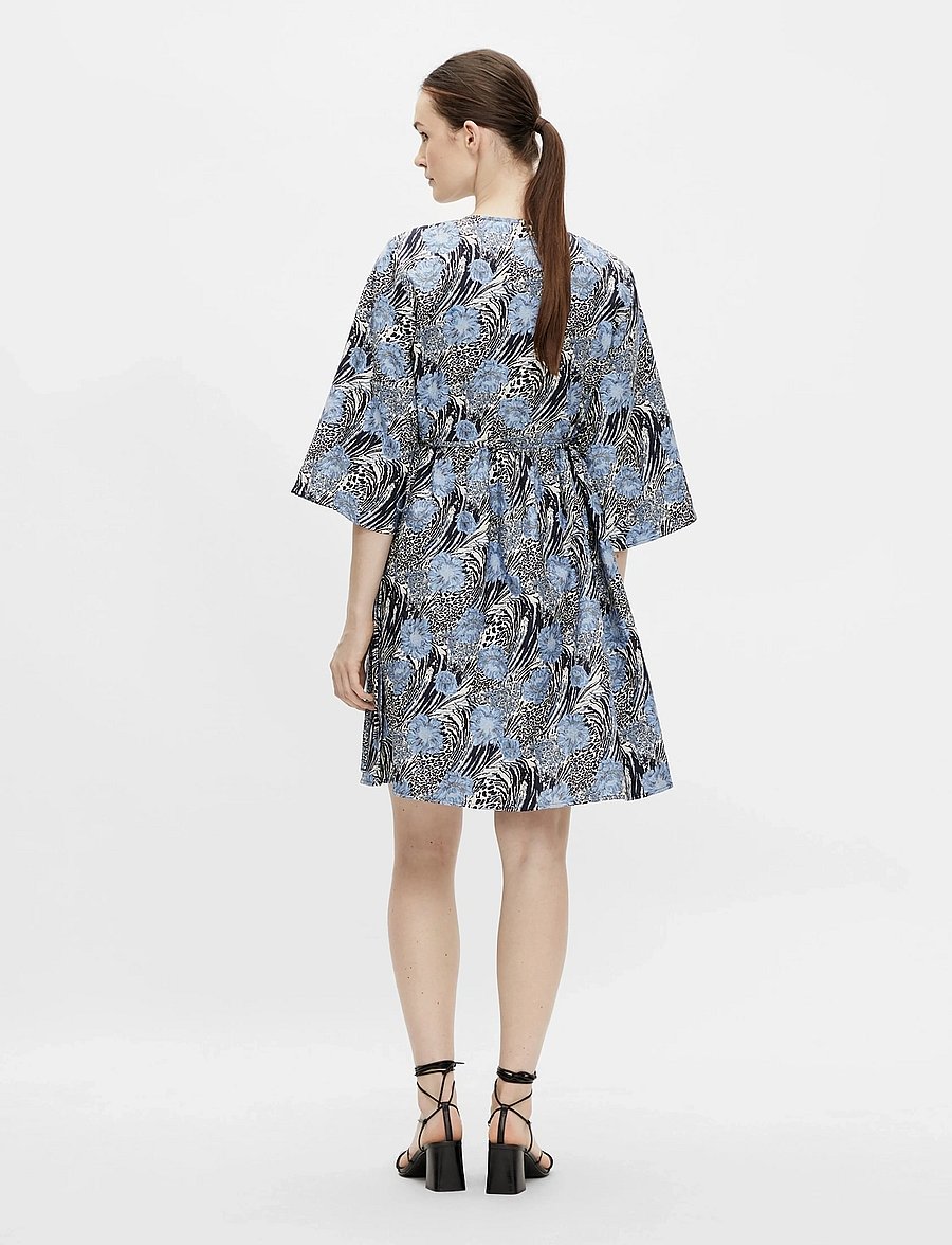 Object - OBJJACQUARD DRESS A FAIR - hõlmikkleidid - silver gray - 3