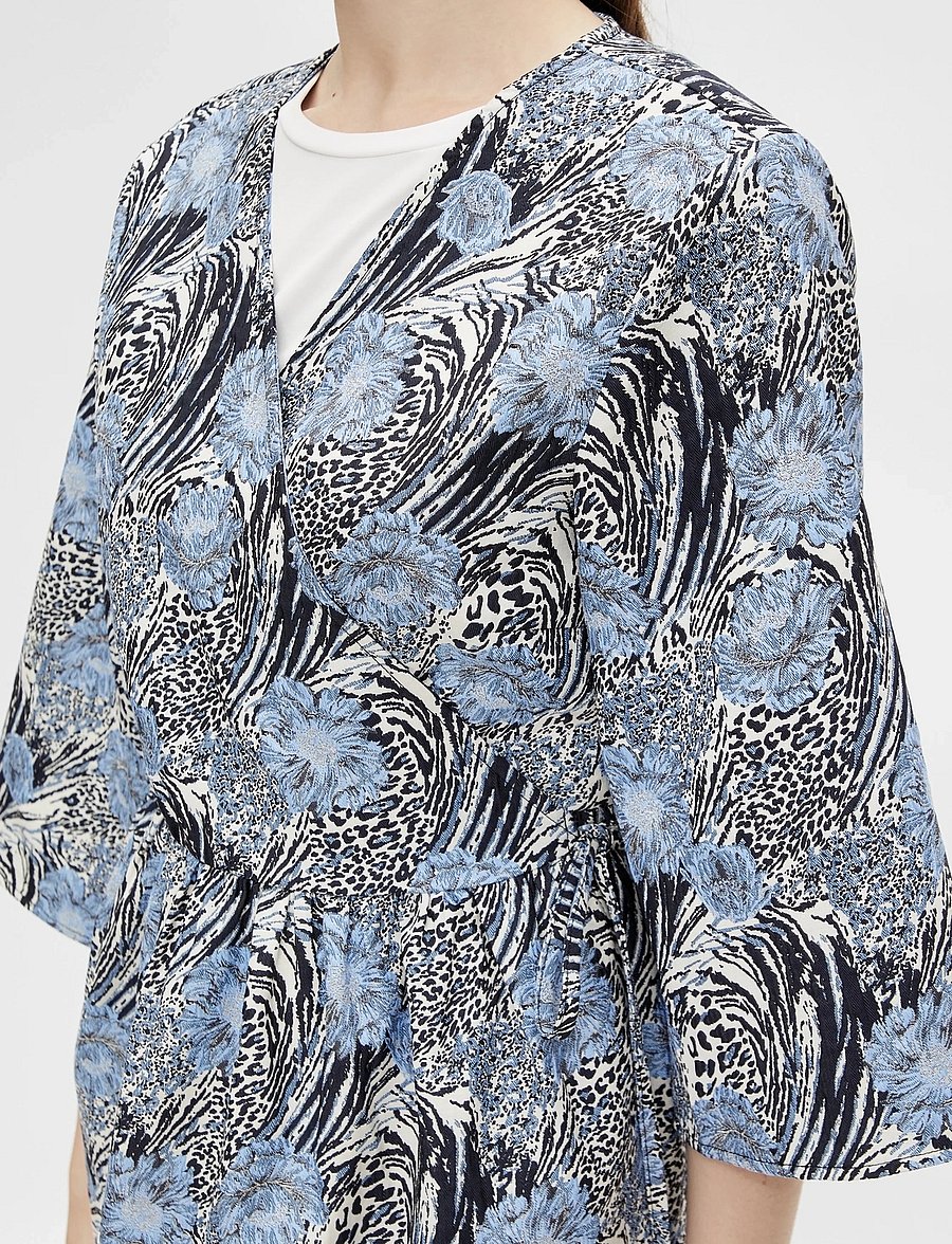 Object - OBJJACQUARD DRESS A FAIR - hõlmikkleidid - silver gray - 5