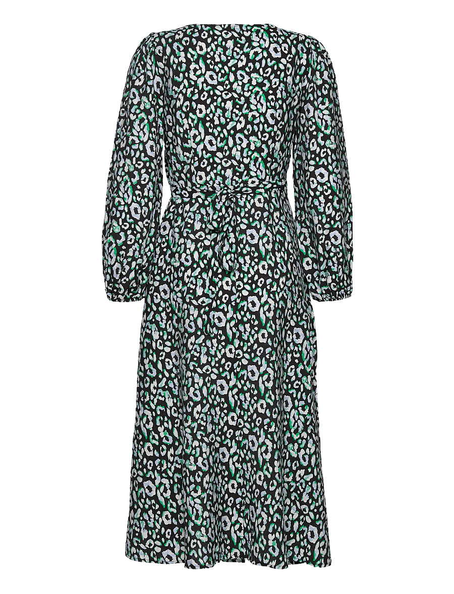 Object - OBJLEONORA L/S WRAP MIDI DRESS NOOS - kietaisumekot - black - 2