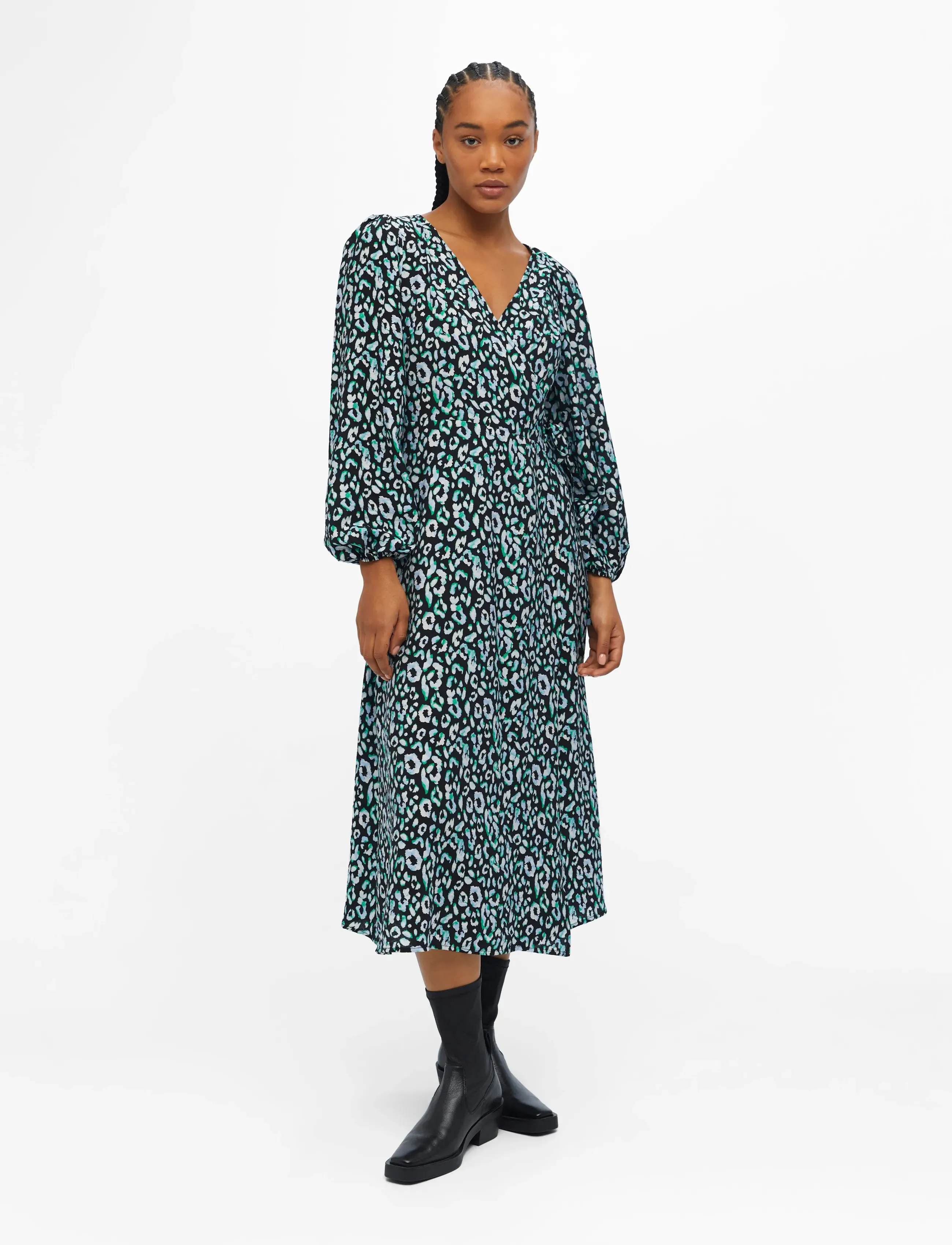 OBJECT Objleonora L/S Wrap Midi Dress Noos klänningar dam – bild 5