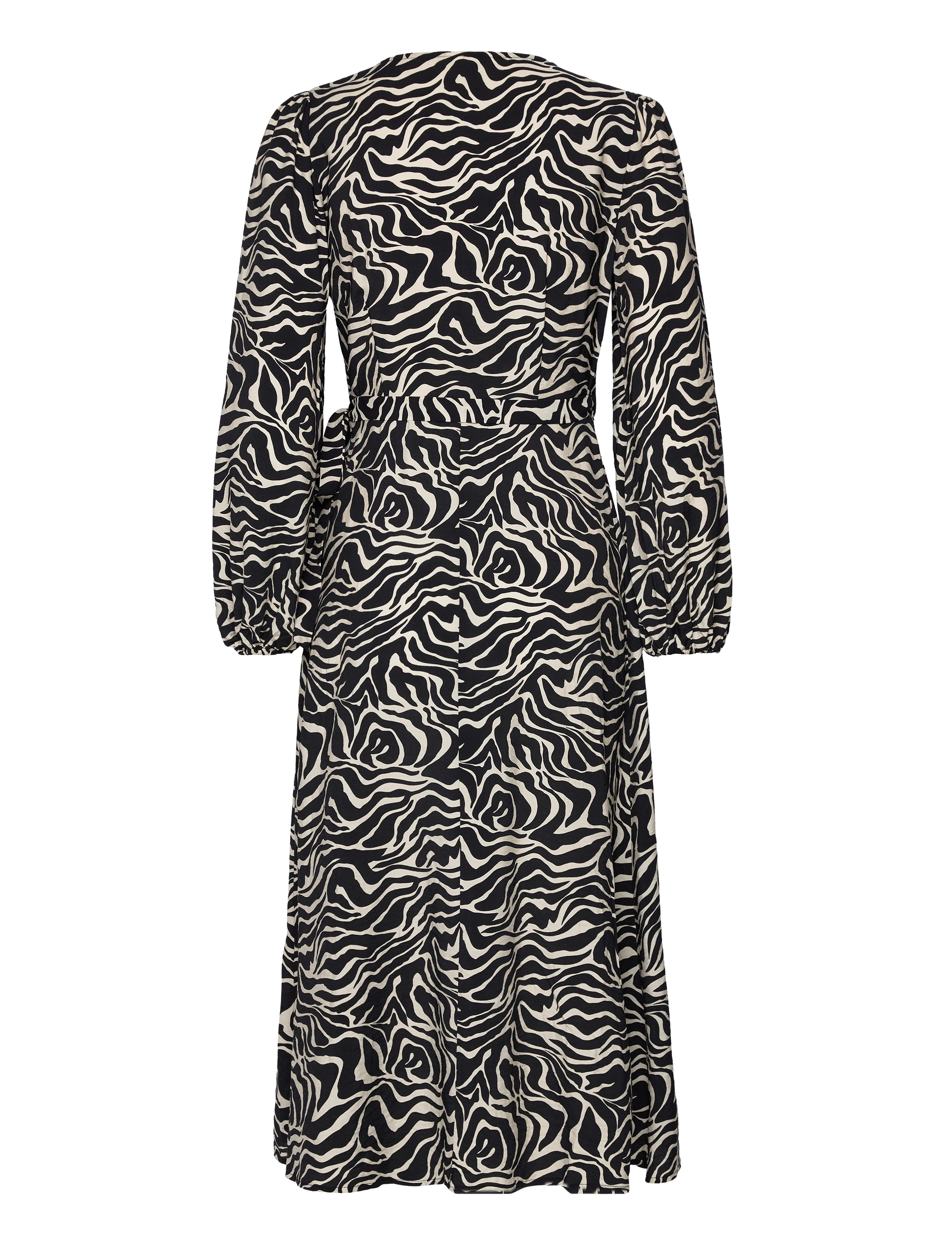 Object - OBJLEONORA L/S WRAP MIDI DRESS NOOS - slå-om-kjoler - black - 2