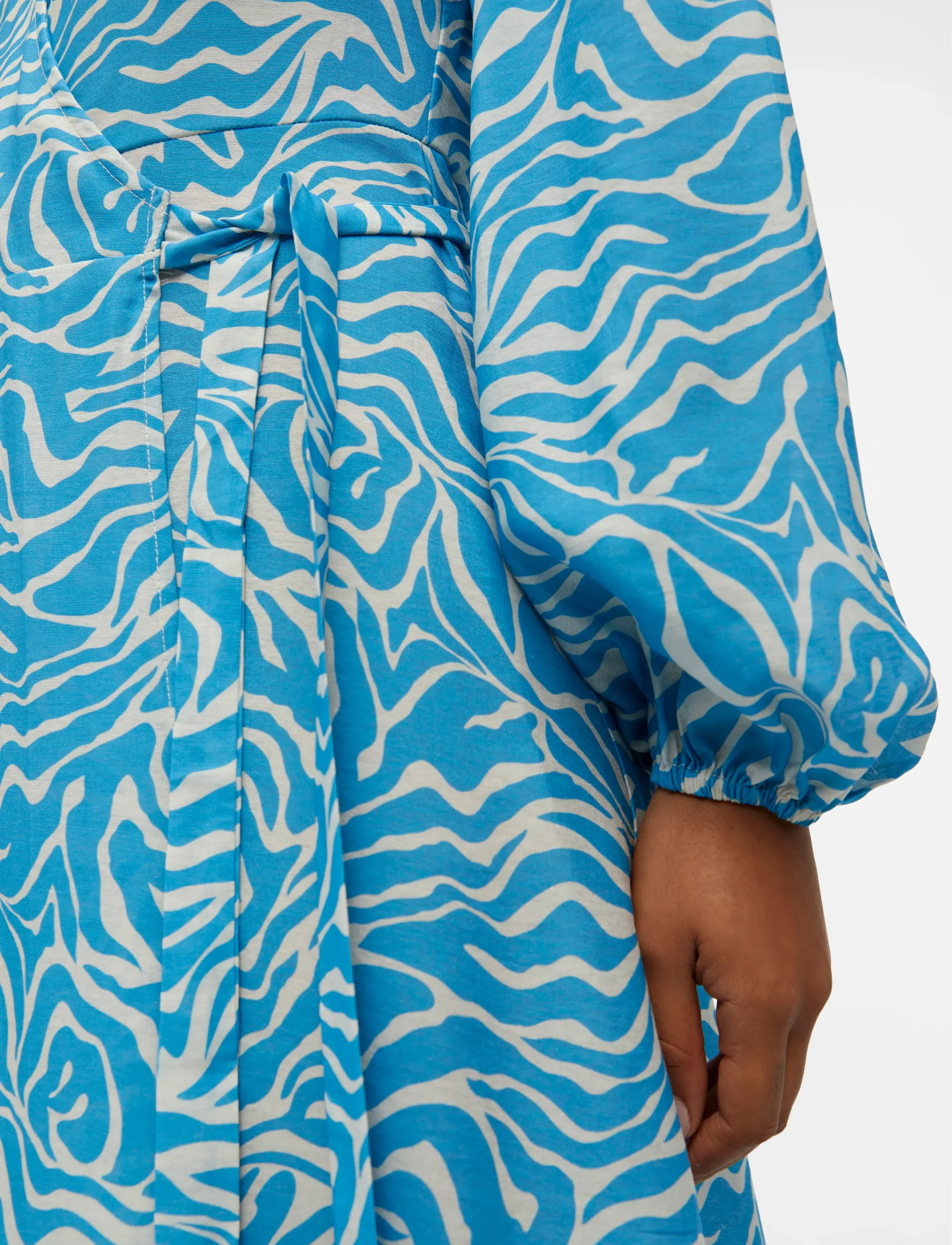 Object - OBJLEONORA L/S WRAP MIDI DRESS NOOS - midi jurken - swedish blue - 5