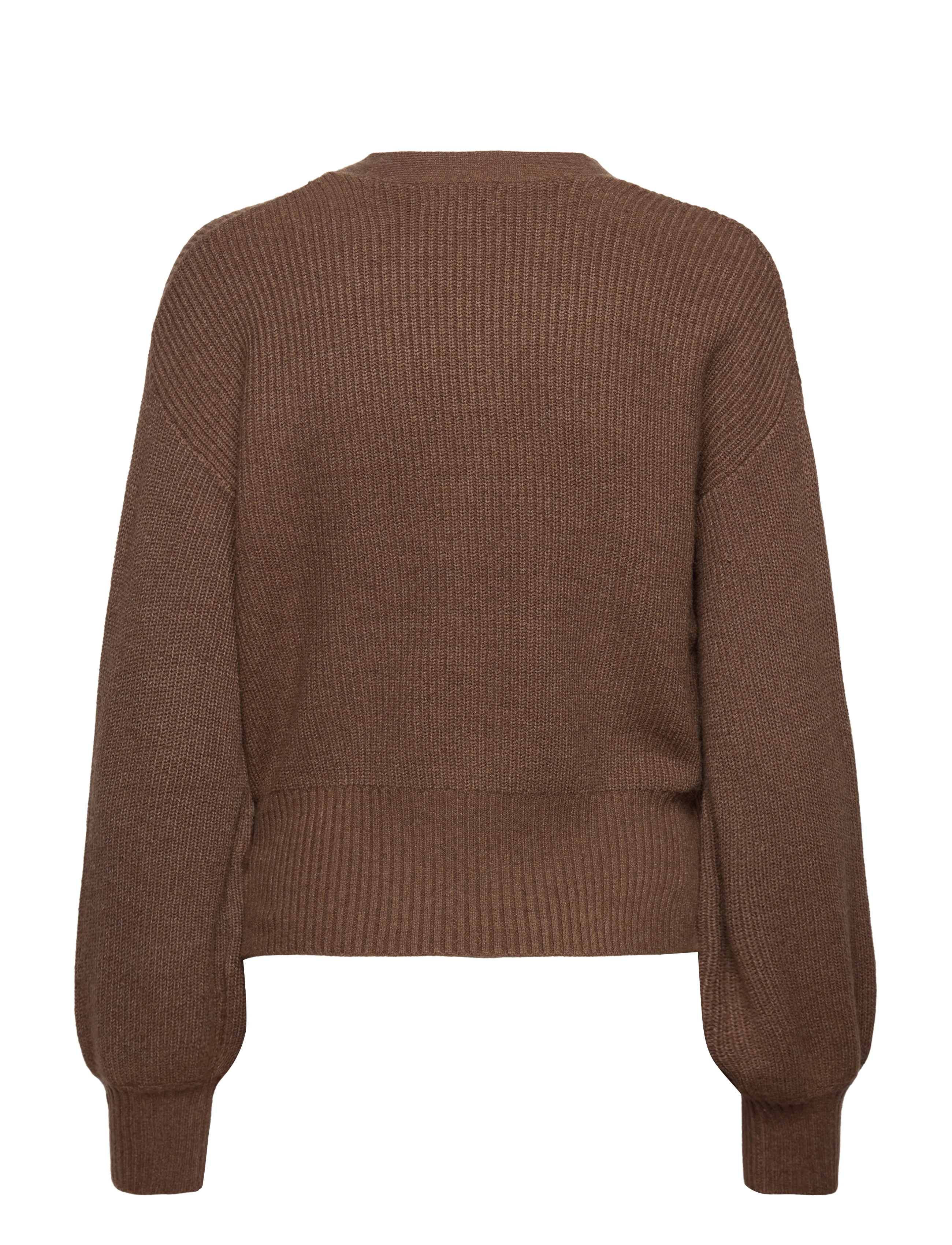 Object - OBJMALENA L/S WRAP CARDIGAN NOOS - dark earth - 1