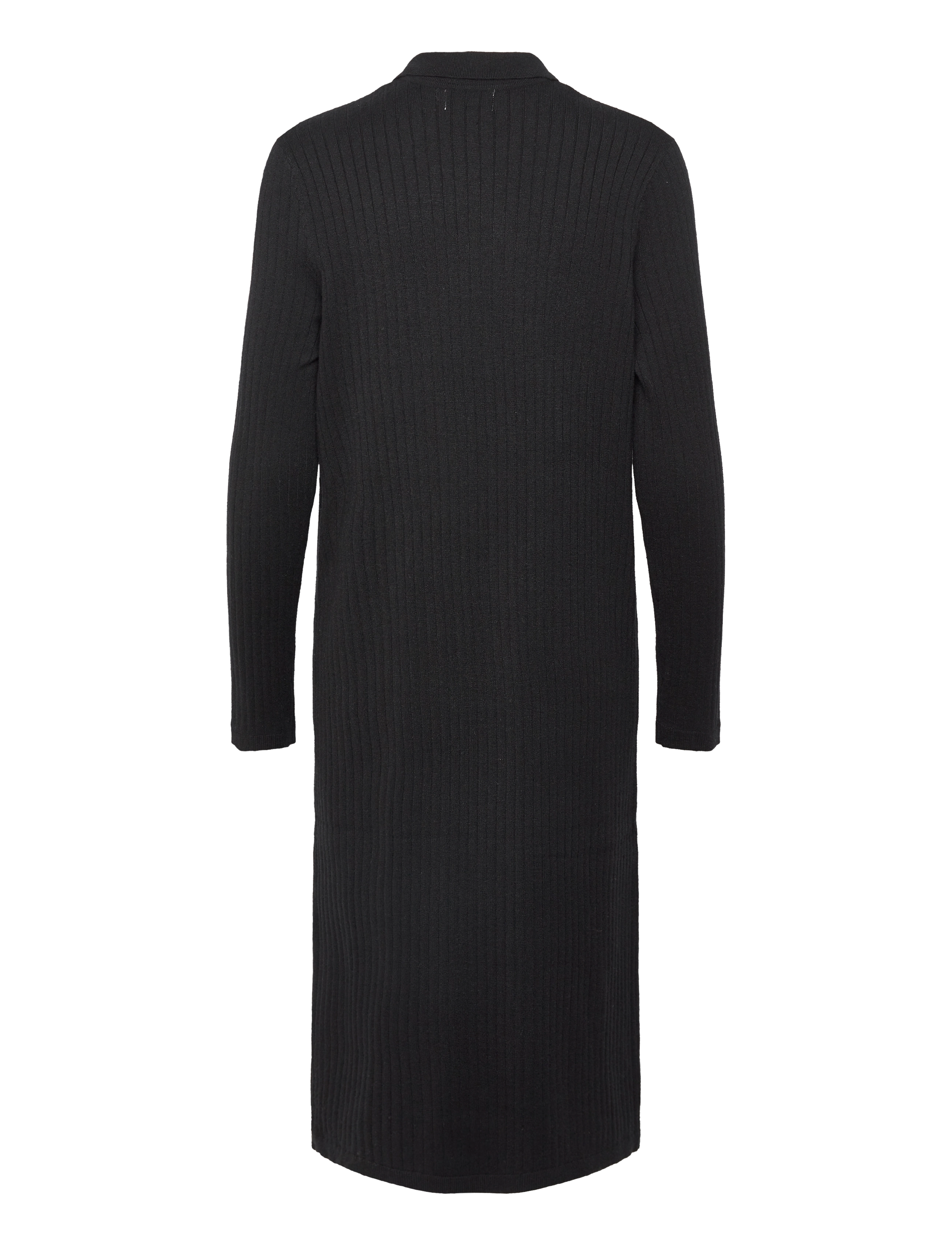 Object - OBJNOELLE POLO KNIT DRESS - strickkleider - black - 2