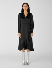 Object - OBJSATEEN WRAP DRESS A FAIR - vakarėlių drabužiai išparduotuvių kainomis - black - 2