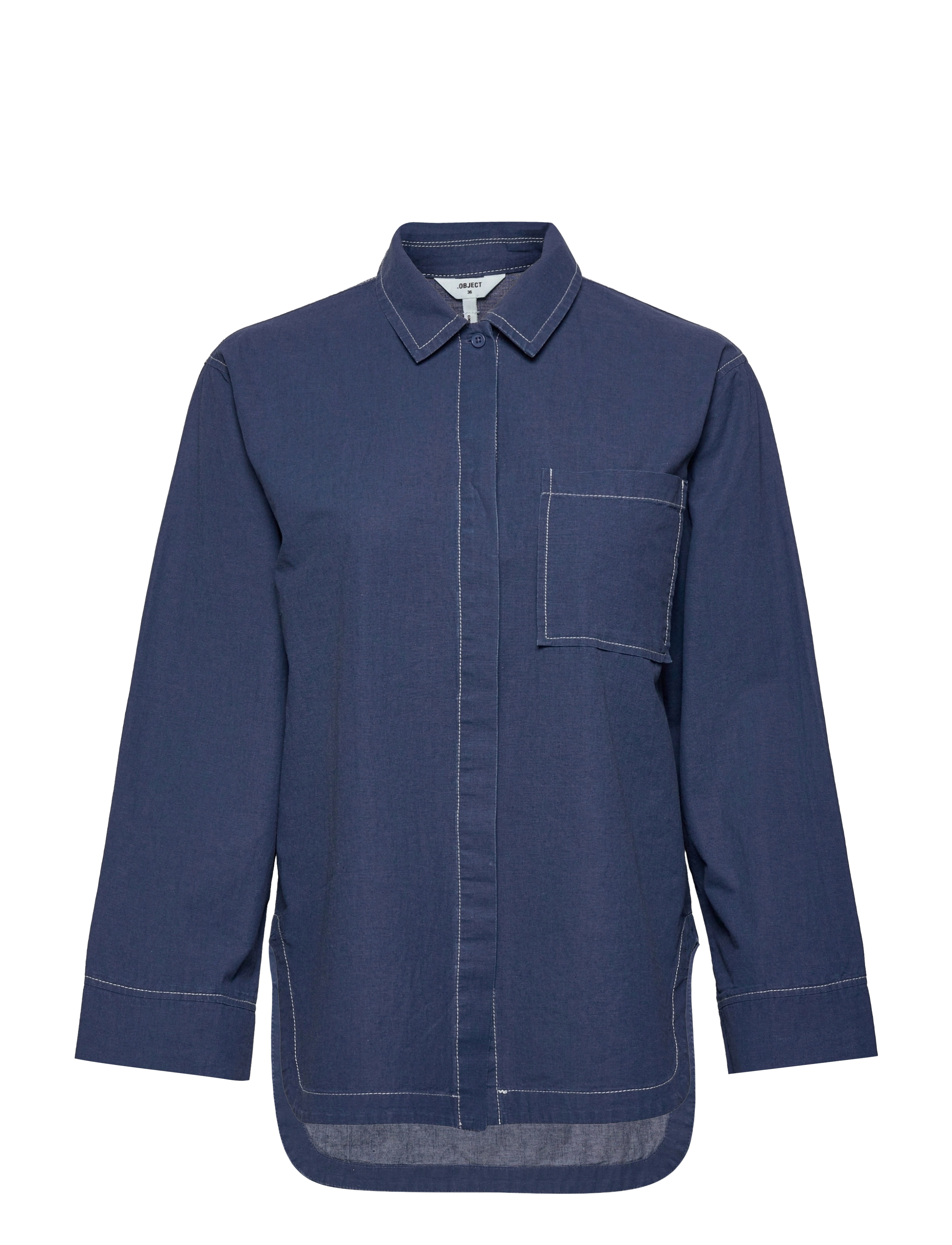 OBJDEYSI L/S SHIRT A PS 22 C - DARK BLUE DENIM