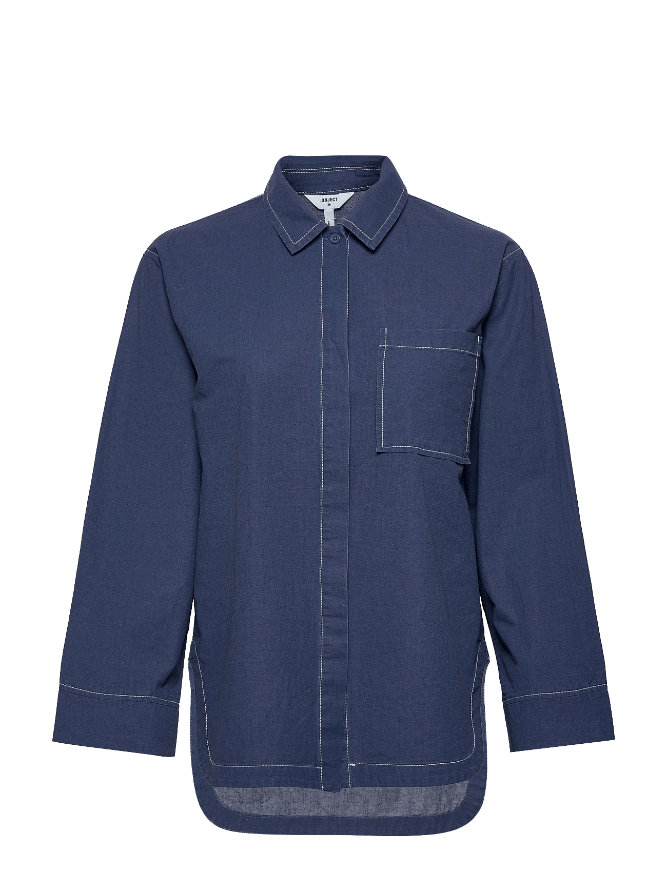 OBJDEYSI L/S SHIRT A PS 22 C - DARK BLUE DENIM