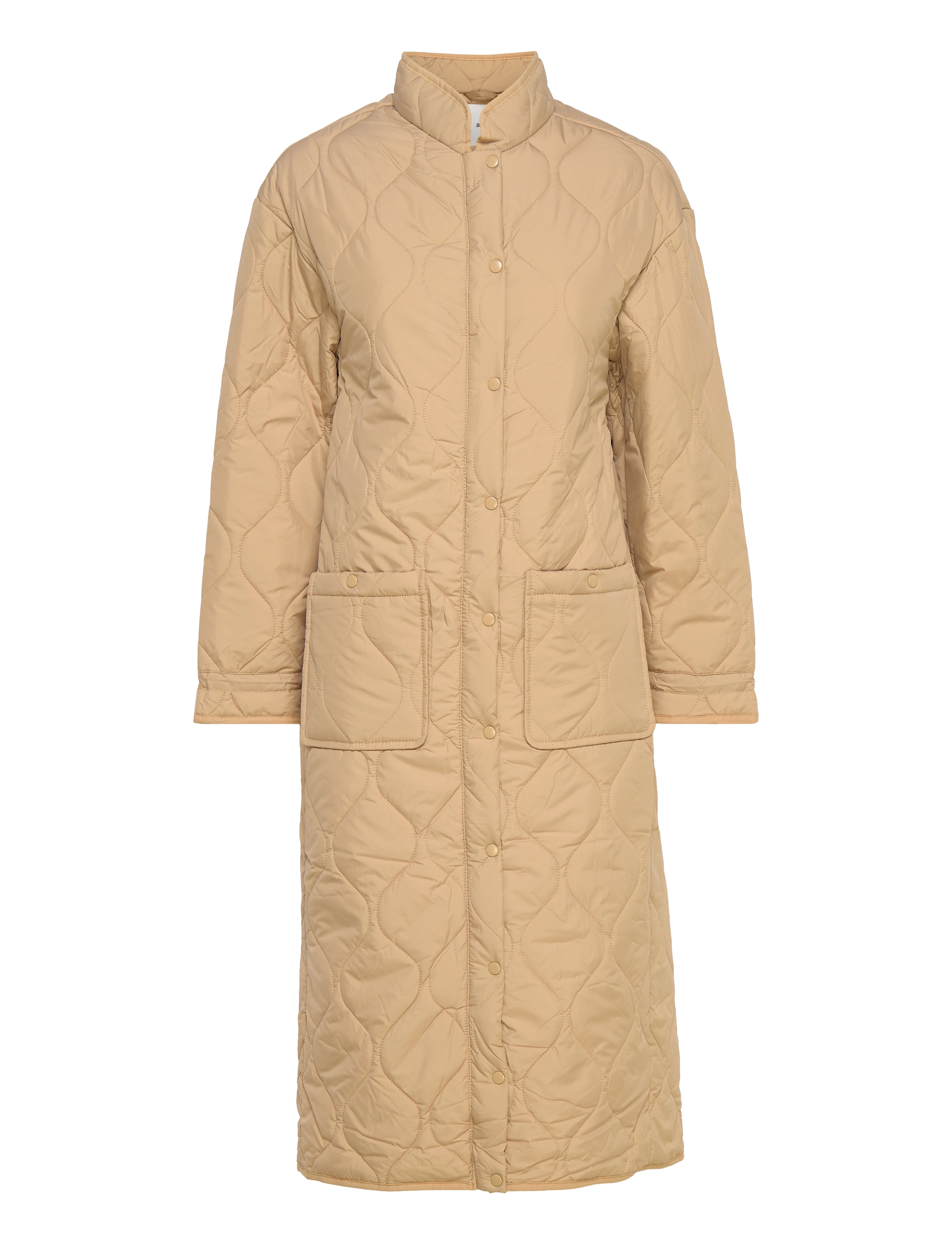 OBJECT Objline Long Quilted Jacke Beige - 38 - Damen
