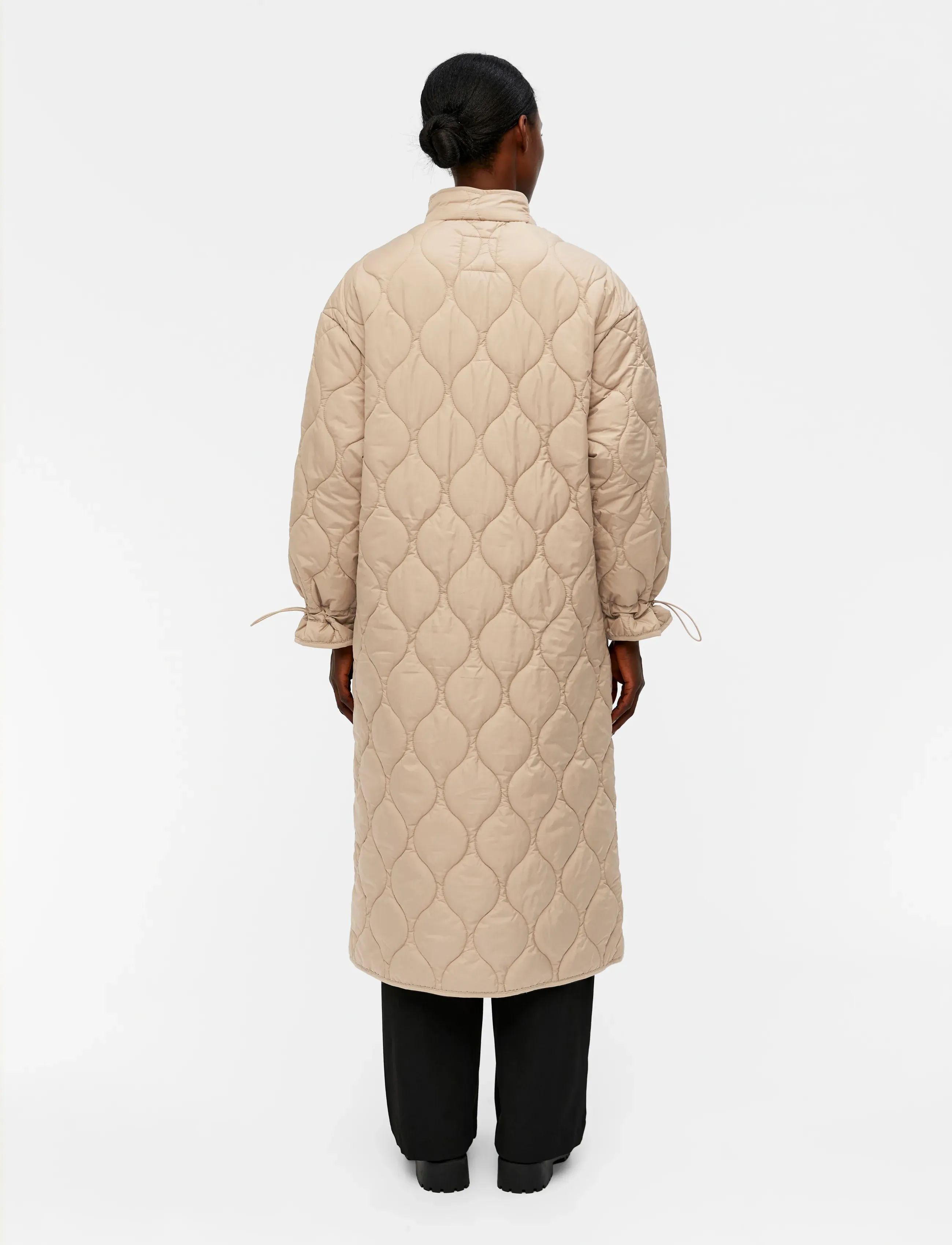 Object - OBJLINE LONG QUILTED JACKET - quilted jassen - cornstalk - 3