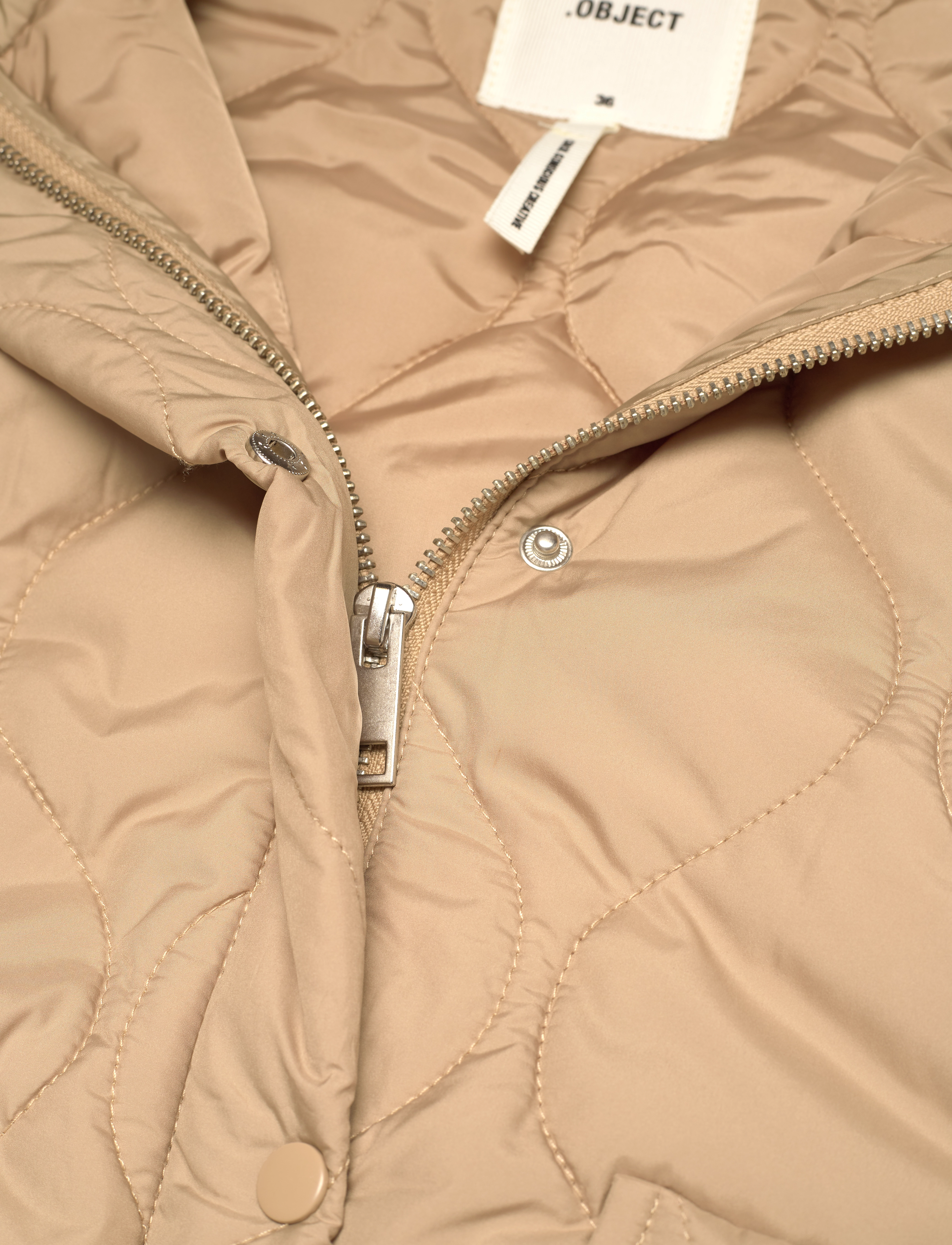 Object - OBJLINE SHORT QUILTED JACKET - cornstalk - 3