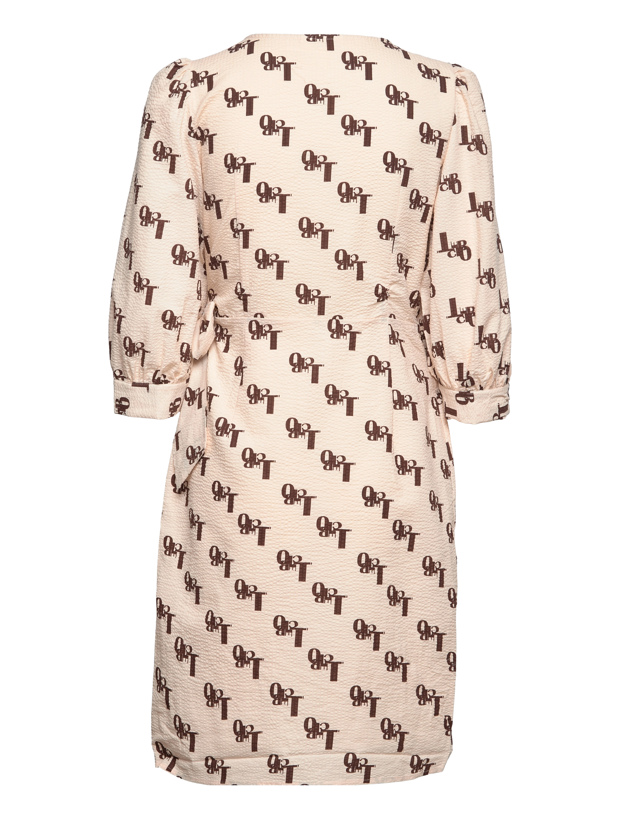 Object - OBJLICIA 3/4 WRAP DRESS 122 .C - korta klänningar - sandshell - 2