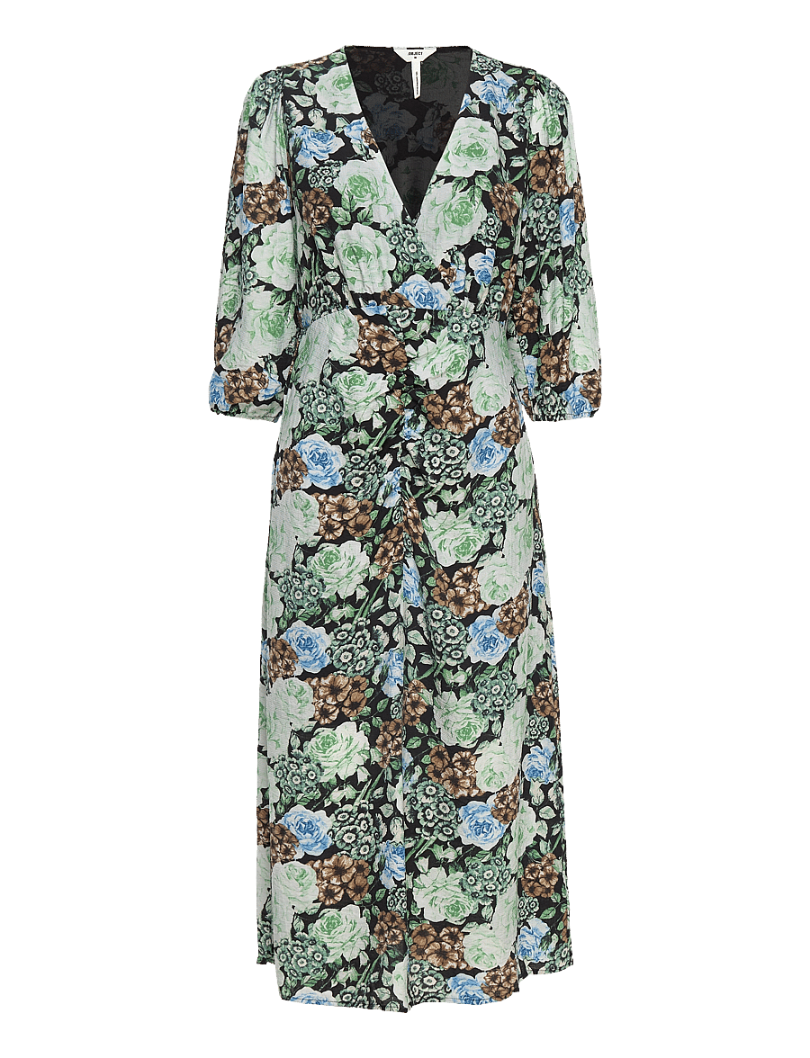 Object - OBJDIDI 3/4 MIDI DRESS 122 - midi kjólar - black - 1