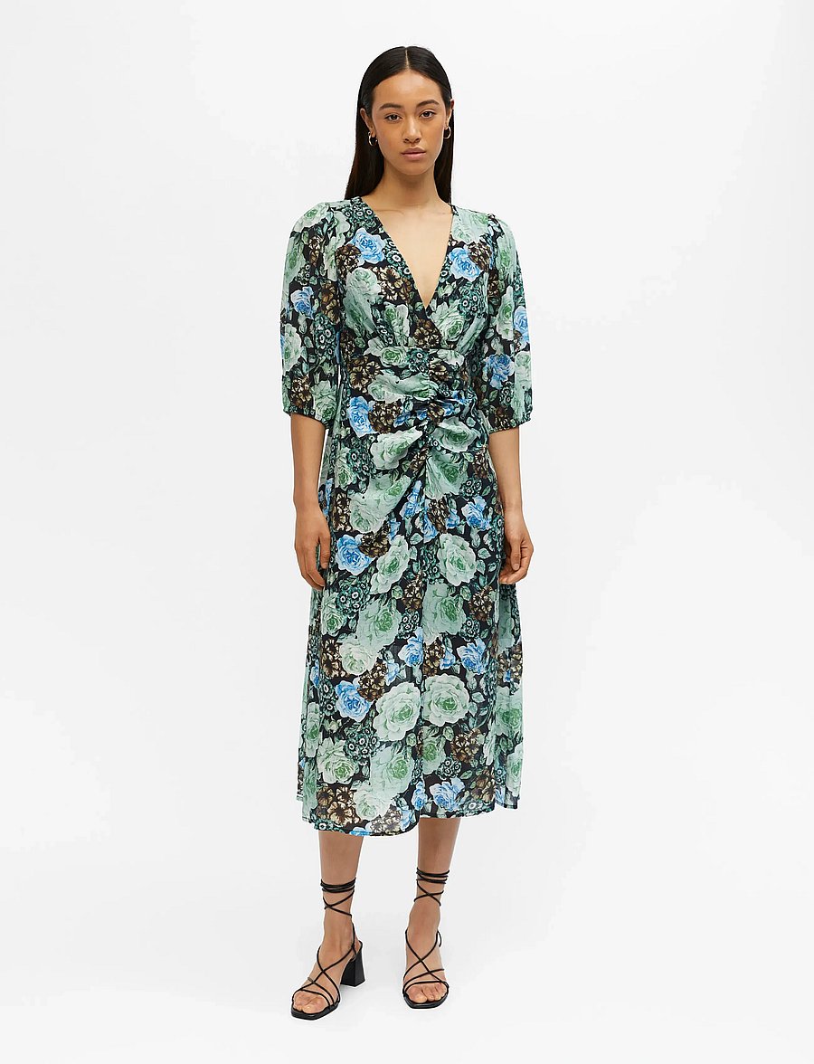 Object - OBJDIDI 3/4 MIDI DRESS 122 - midi kjólar - black - 0