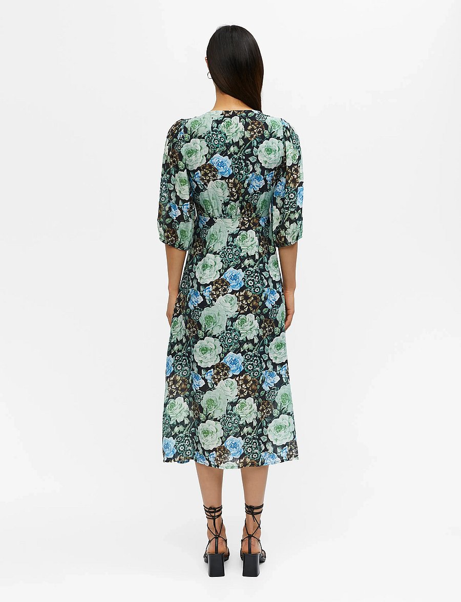 Object - OBJDIDI 3/4 MIDI DRESS 122 - midi kjólar - black - 3