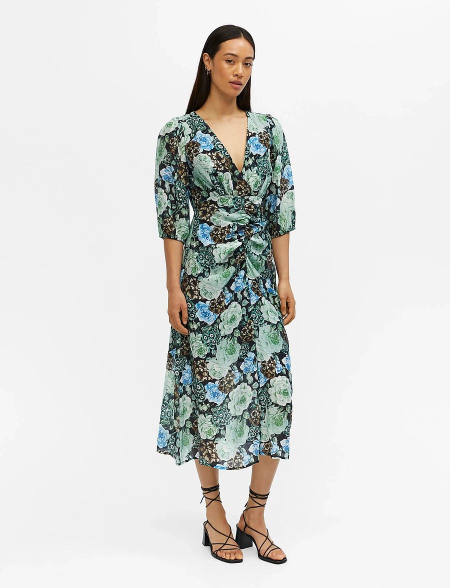 Object - OBJDIDI 3/4 MIDI DRESS 122 - midi kjólar - black - 4