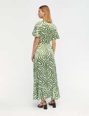 Object - OBJGREEN PAPAYA S/S WRAP LONG DRESS A - vasarinės suknelės - artichoke green - 3