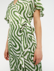 Object - OBJGREEN PAPAYA S/S WRAP LONG DRESS A - vasarinės suknelės - artichoke green - 5