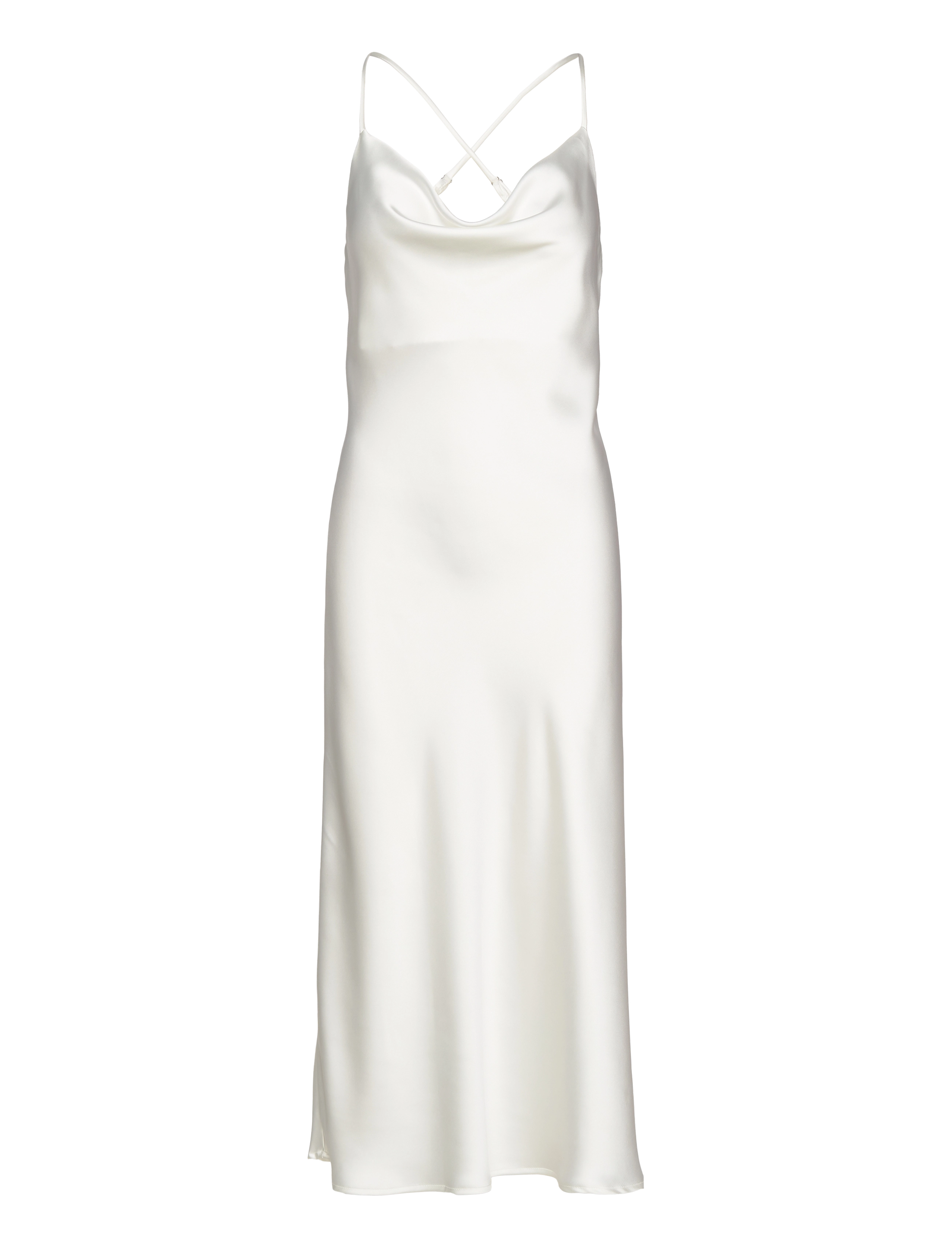 Object OBJSATEEN S/L MIDI DRESS E DIV - Schlupfkleider - CLOUD DANCER / white