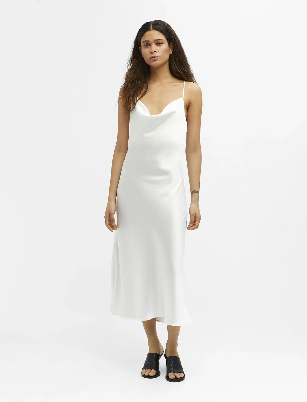 Object - OBJSATEEN S/L MIDI DRESS A FAIR DIV - konfirmatsioon - cloud dancer - 0