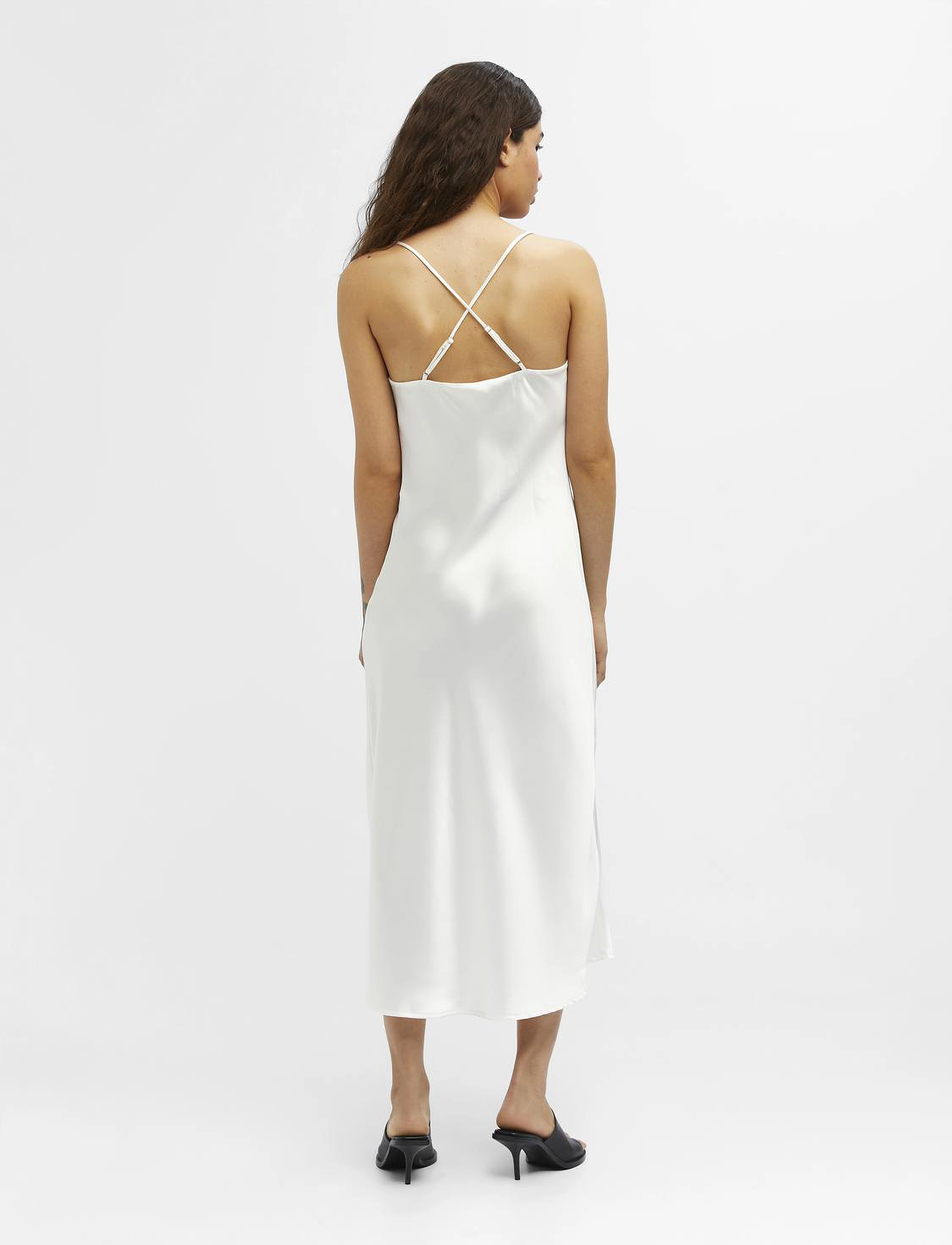Object - OBJSATEEN S/L MIDI DRESS E DIV - konfirmation - cloud dancer - 3