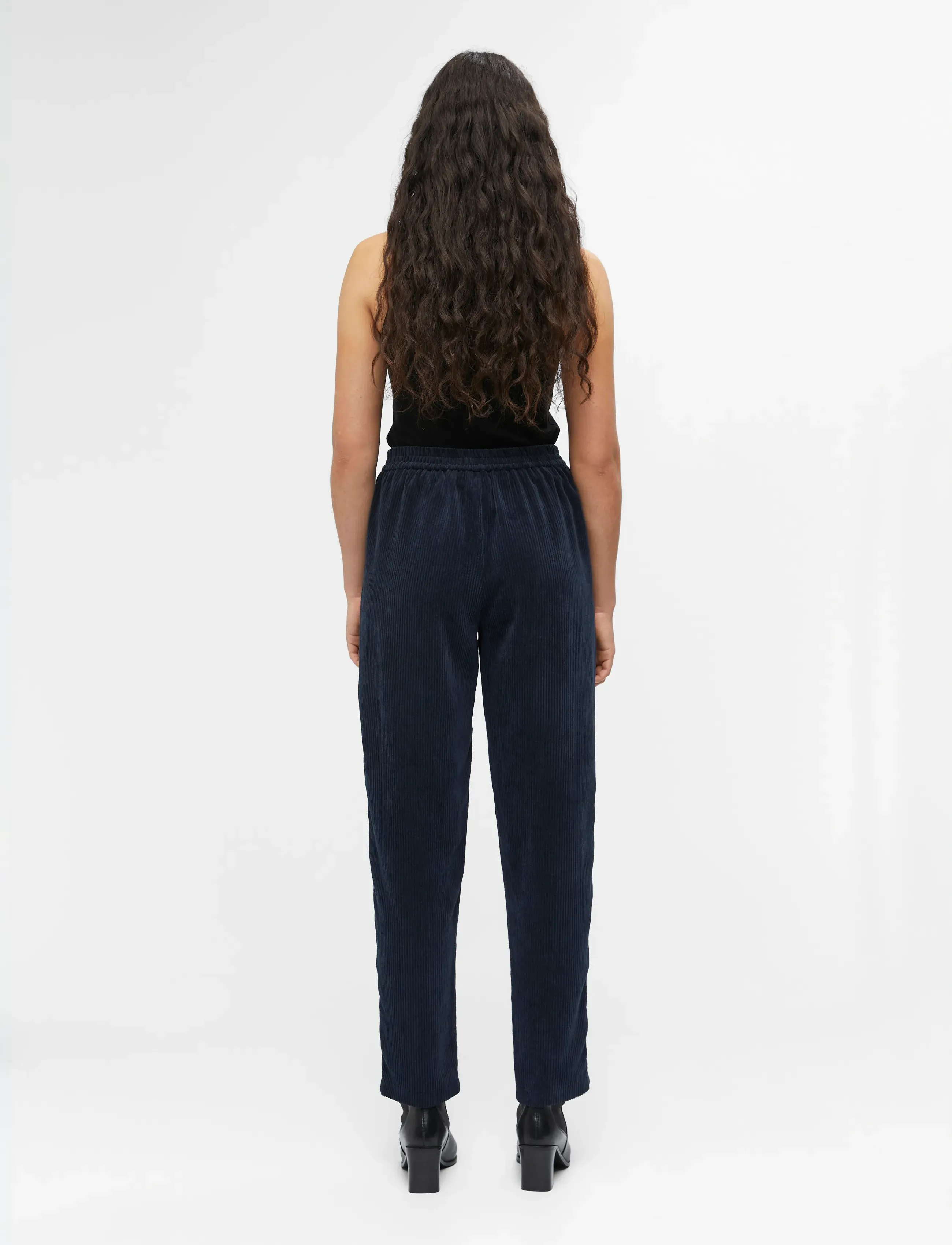 Object - OBJRITA MW BAGGY PANTS 123 - sirge säärega püksid - sky captain - 3