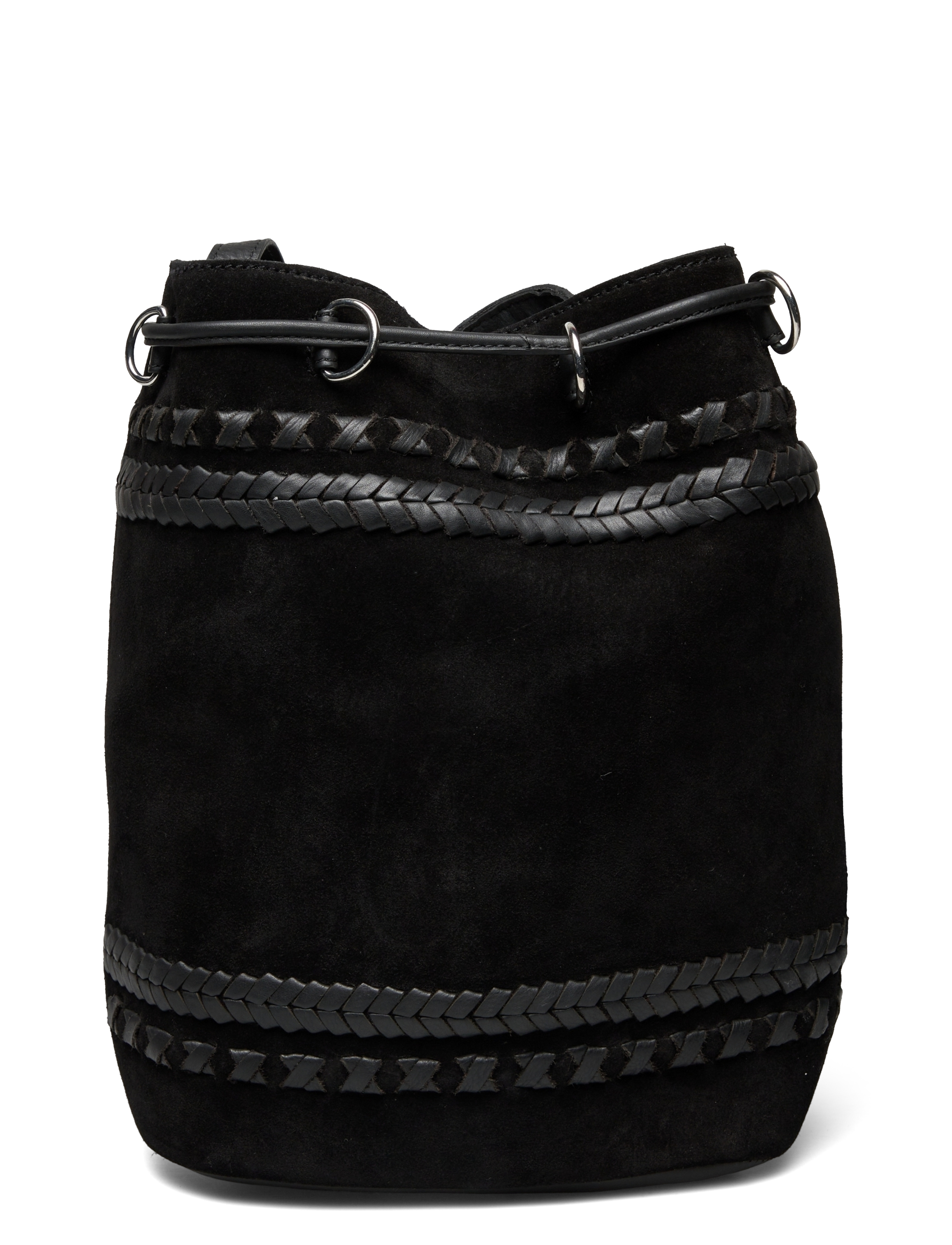 Object - OBJLORA SUEDE BUCKET BAG 123 - black - 1