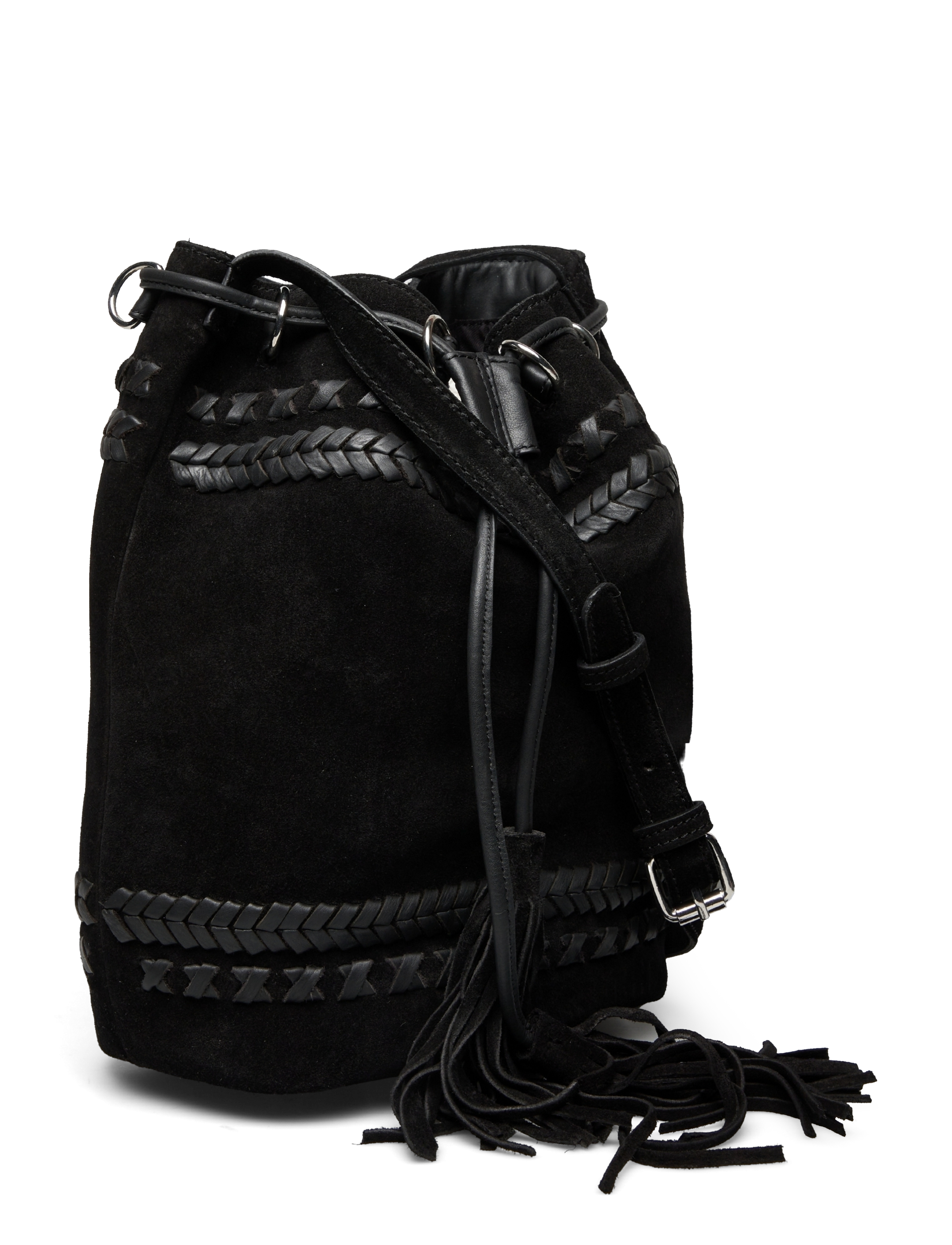 Object - OBJLORA SUEDE BUCKET BAG 123 - black - 2
