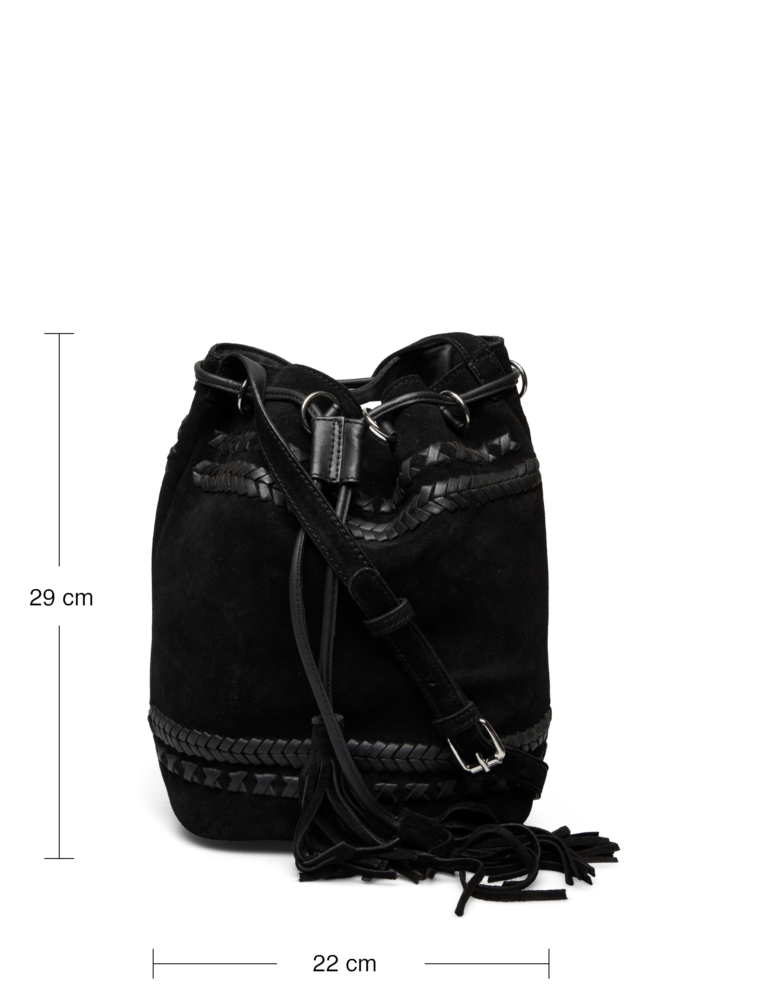Object - OBJLORA SUEDE BUCKET BAG 123 - black - 4