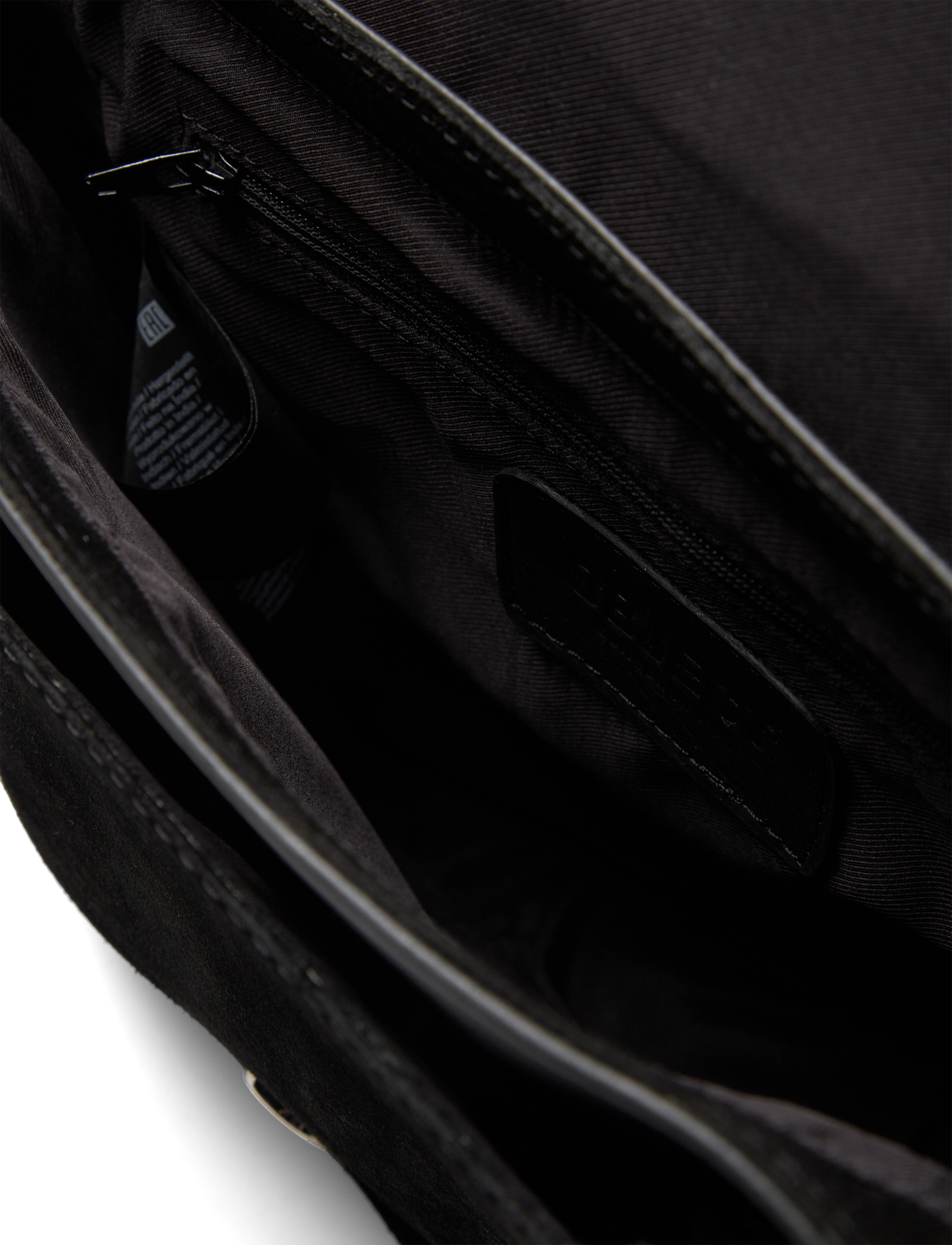 Object - OBJLORA SUEDE FLAP BAG 123 - black - 3