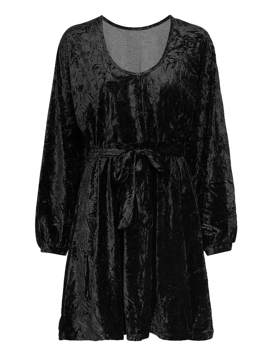 Object - OBJSHEREN L/S SHORT DRESS 124 - robes courtes - black - 0