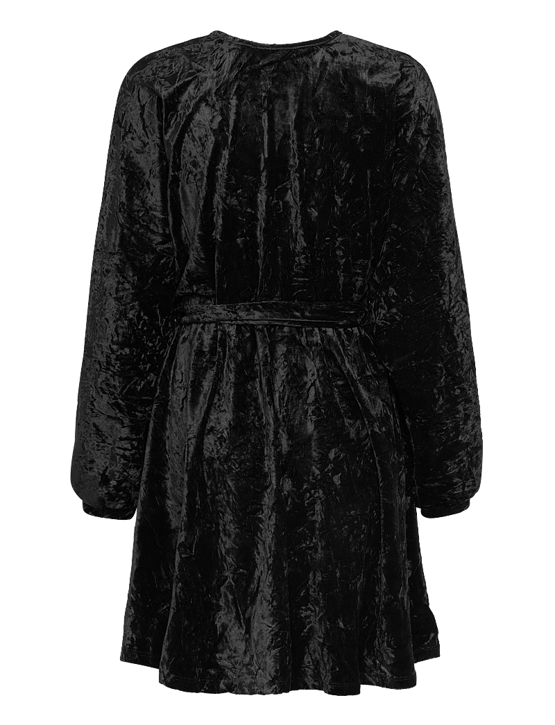 Object - OBJSHEREN L/S SHORT DRESS 124 - kurze kleider - black - 1