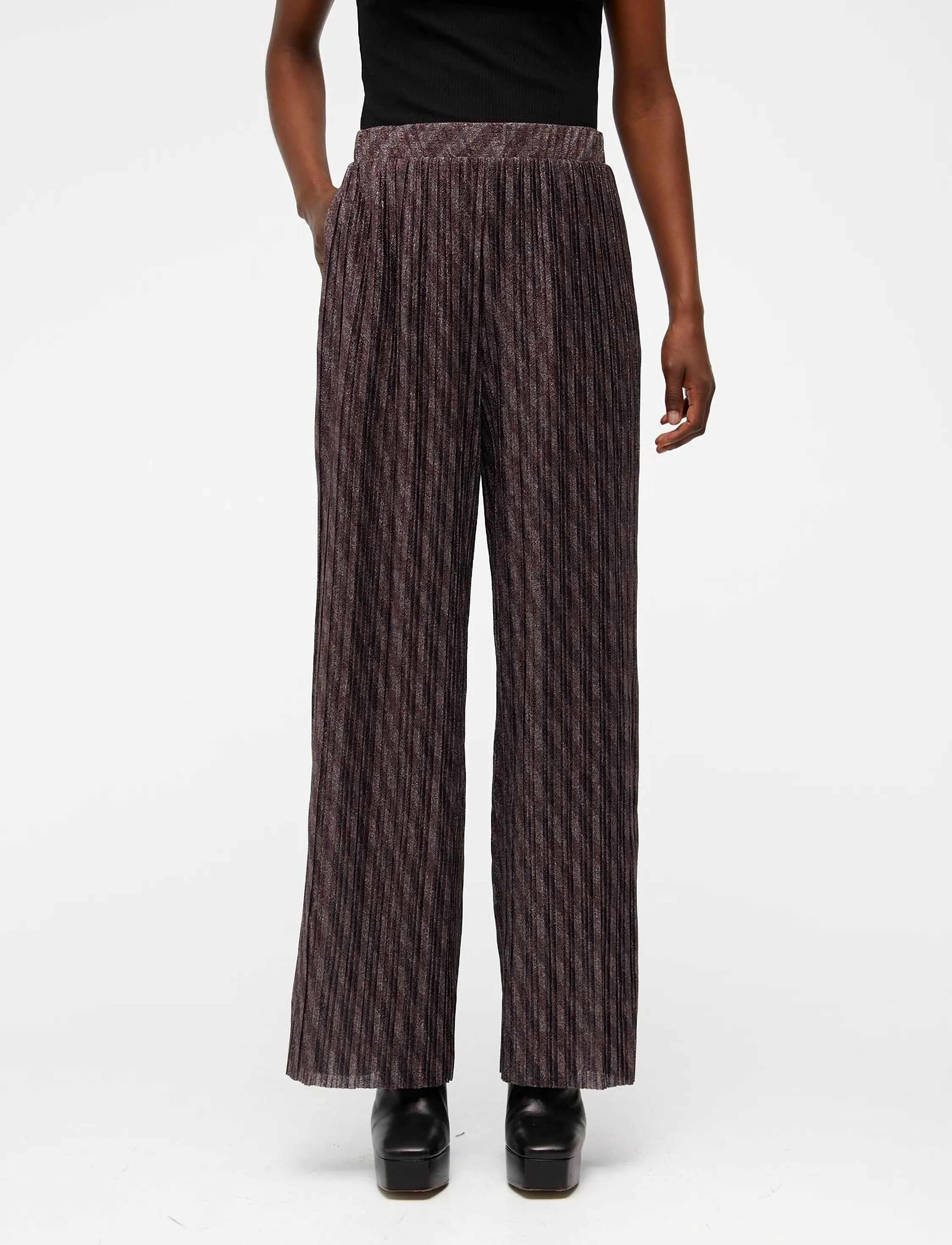 Object Objlux Hw Pants 124, S, Multi/patterned, Bukser > Lige Ben, Dame