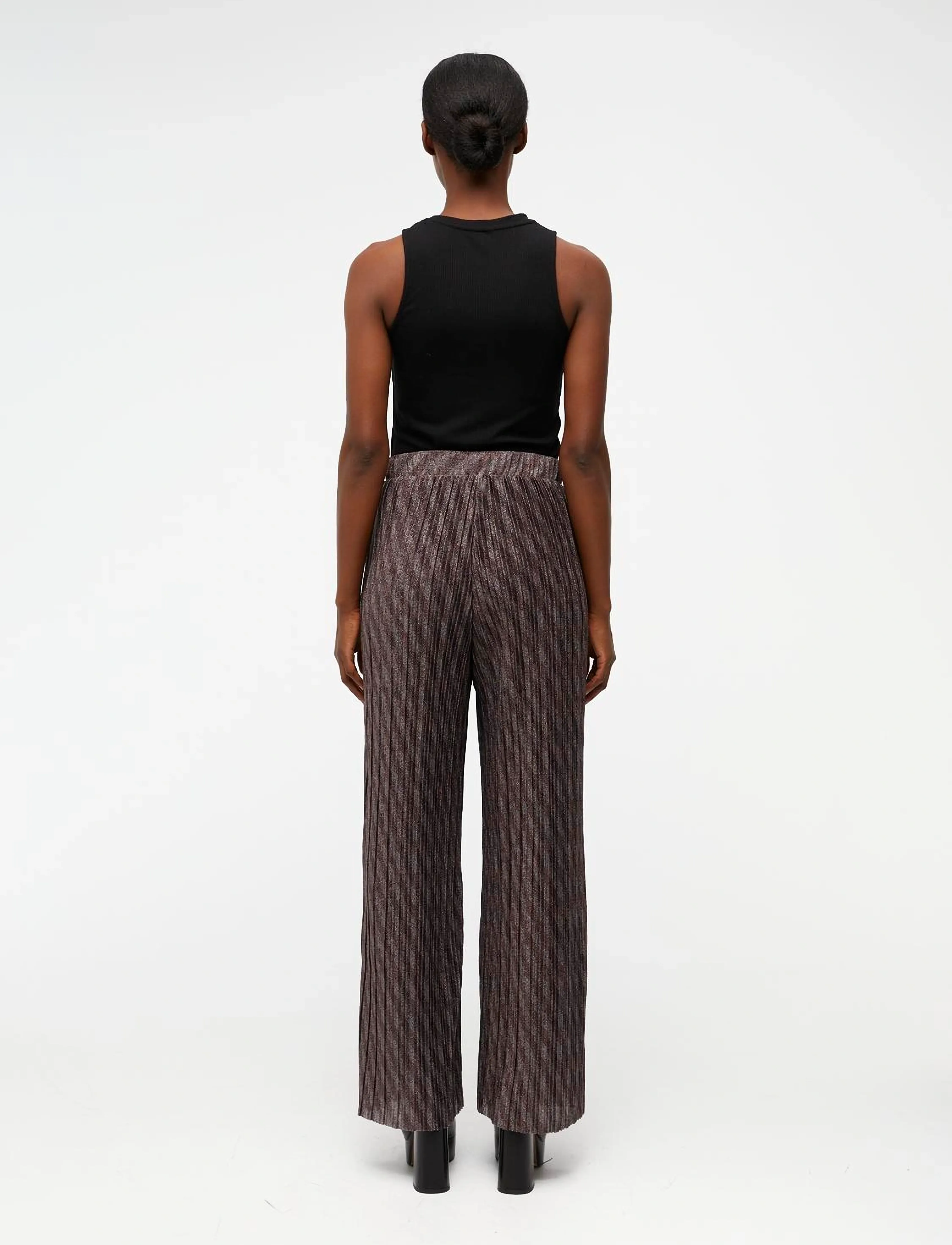Object - OBJLUX HW PANTS 124 - straight leg trousers - black - 3