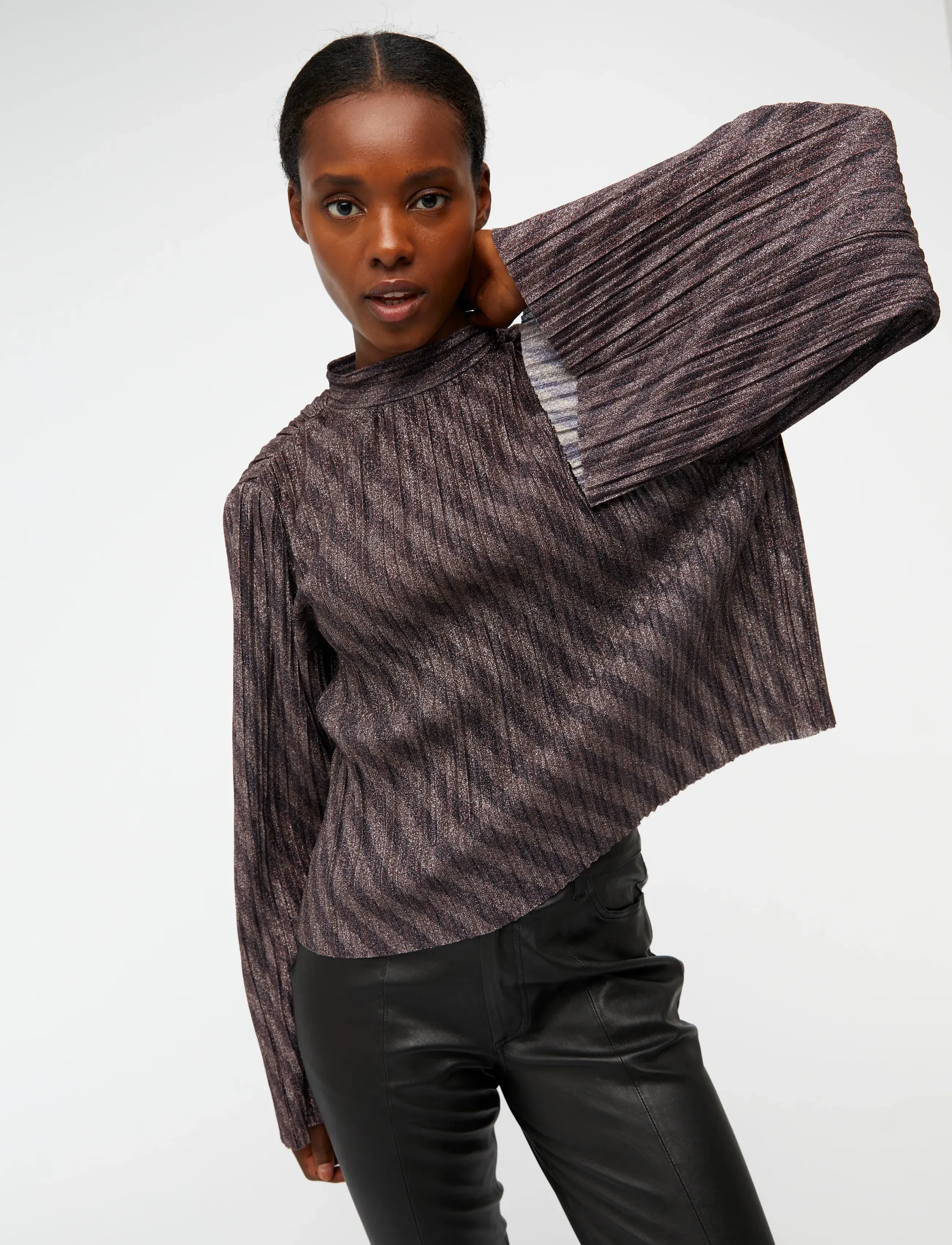 Object - OBJLUX  L/S TOP 124 - blūzes ar garām piedurknēm - black - 5
