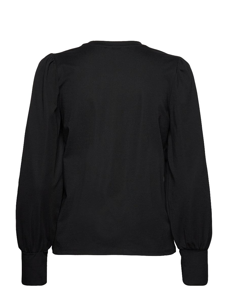 Object - OBJCAROLINE L/S TOP NOOS - langärmelige blusen - black - 2