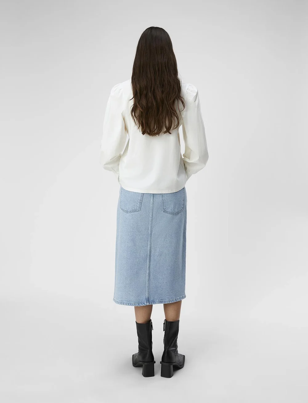 Object - OBJCAROLINE L/S TOP NOOS - langærmede bluser - cloud dancer - 3