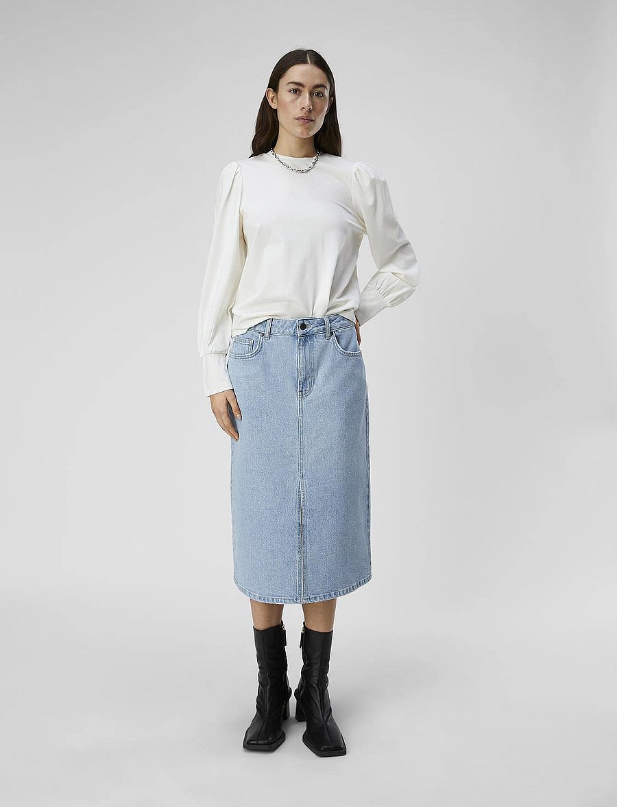 Object - OBJCAROLINE L/S TOP NOOS - langärmlige blusen - cloud dancer - 4