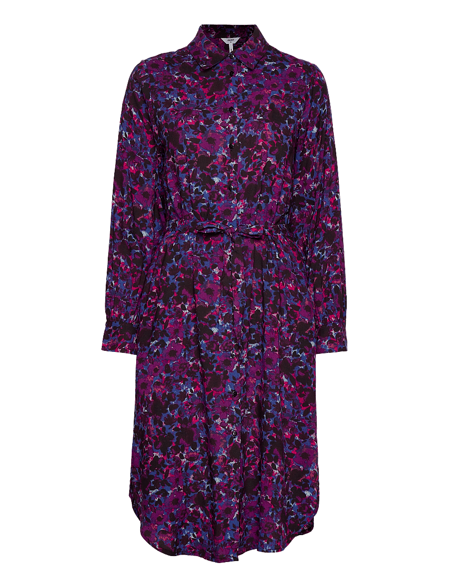 Object - OBJHOLLY L/S SHIRT DRESS 124 - clematis blue - 0