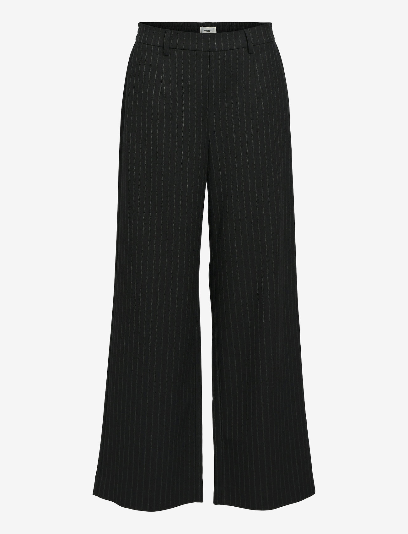 Object - OBJLISA WIDE PANT AOP NOOS - hosen mit weitem bein - black - 1