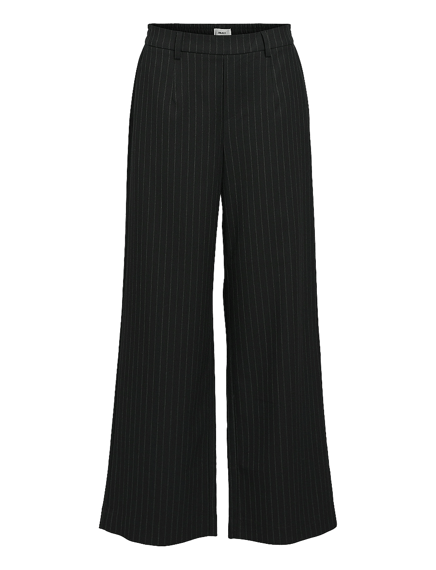 Object - OBJLISA WIDE PANT AOP NOOS - hosen mit weitem bein - black - 1