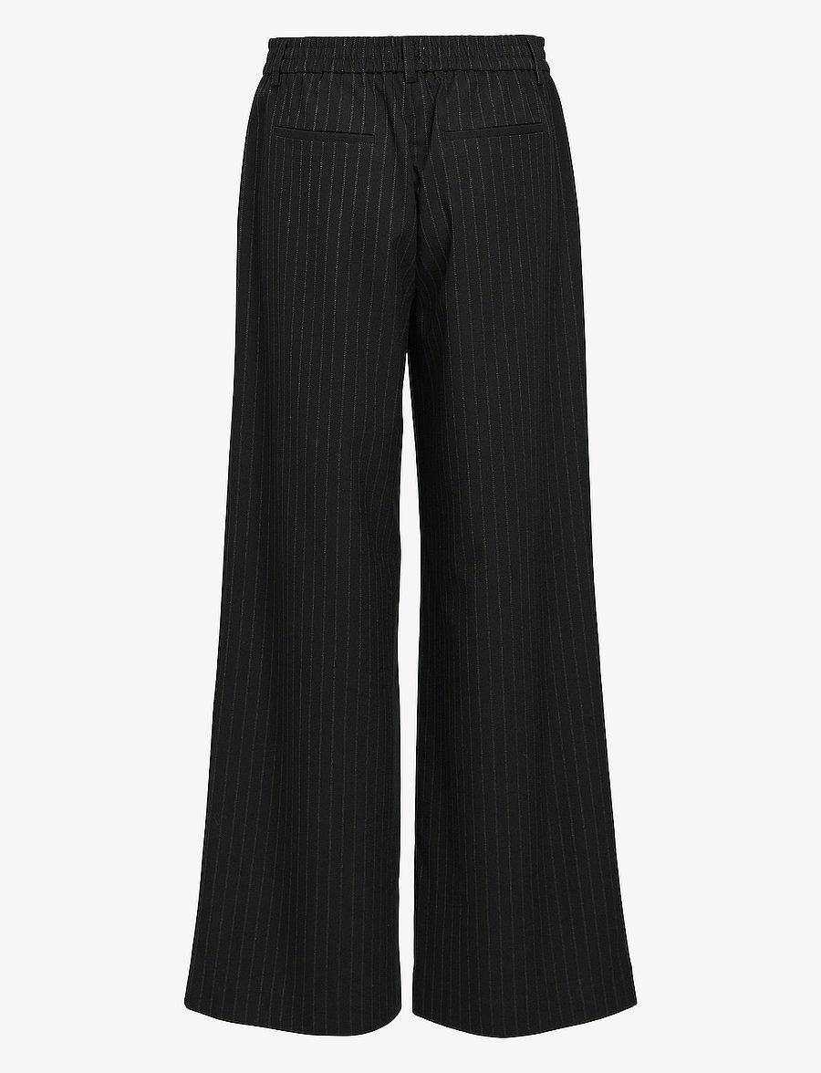 Object - OBJLISA WIDE PANT AOP NOOS - hosen mit weitem bein - black - 2