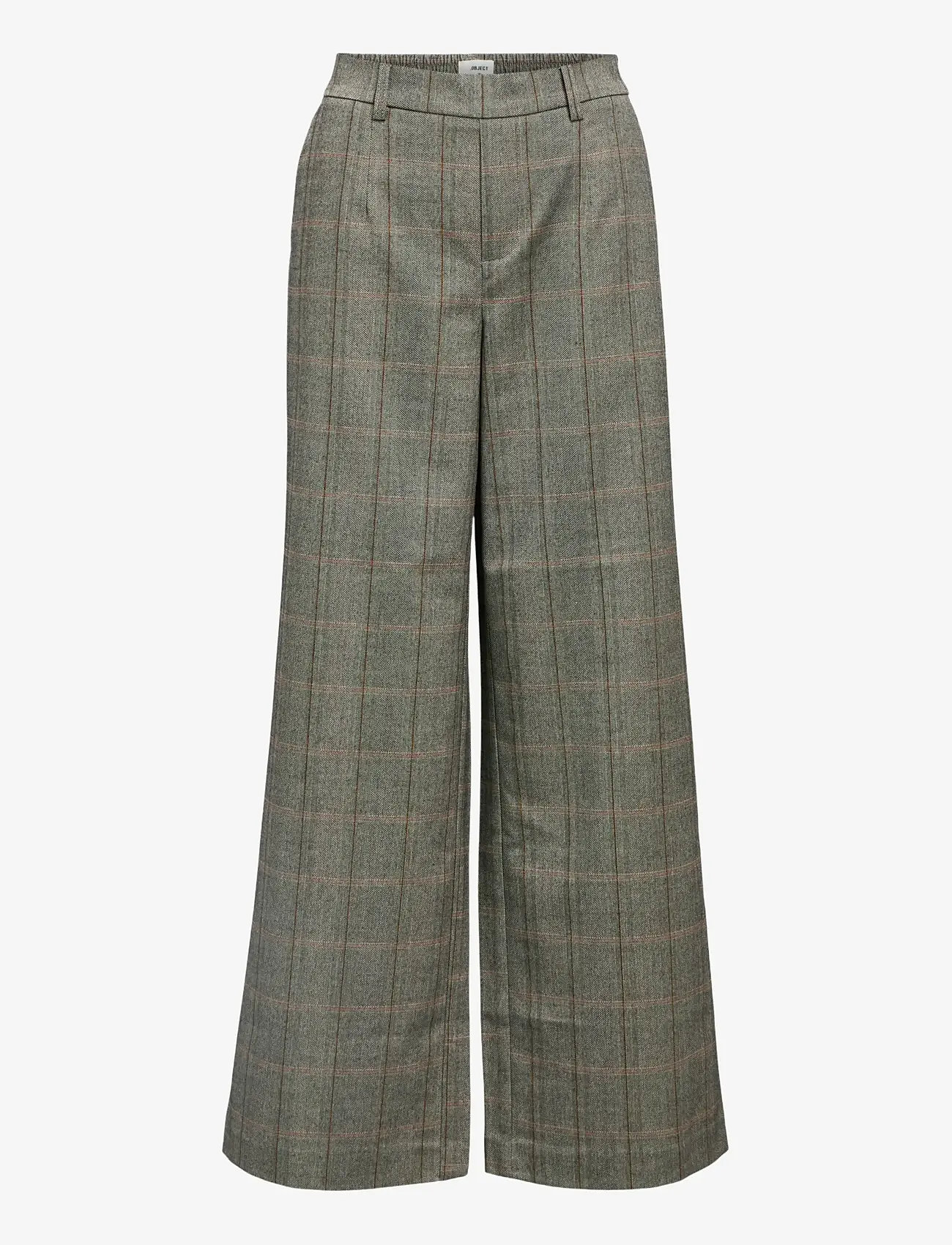 Object - OBJLISA WIDE PANT AOP NOOS - laia säärega püksid - black - 1