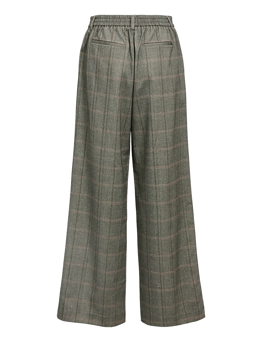 Object - OBJLISA WIDE PANT AOP NOOS - hosen mit weitem bein - black - 2